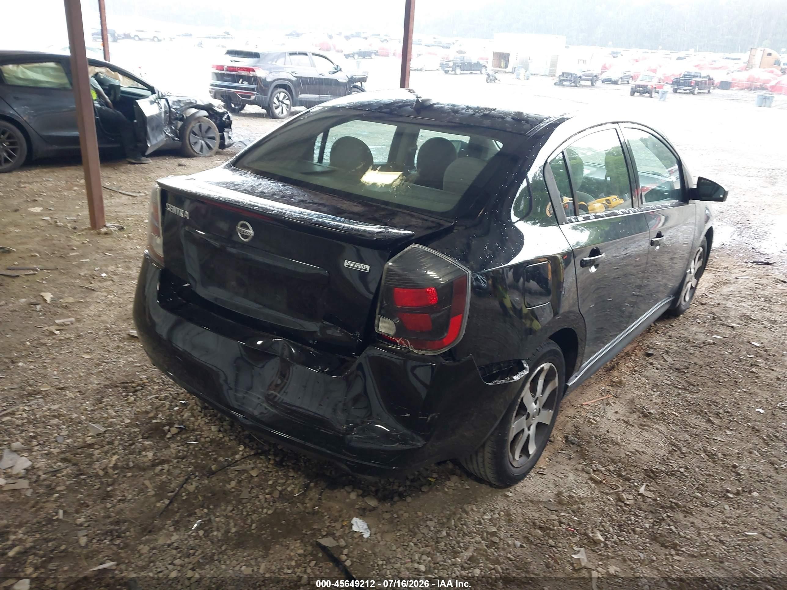 2012 Nissan Sentra 2.0 Sr Black vin: 3N1AB6AP7CL763091