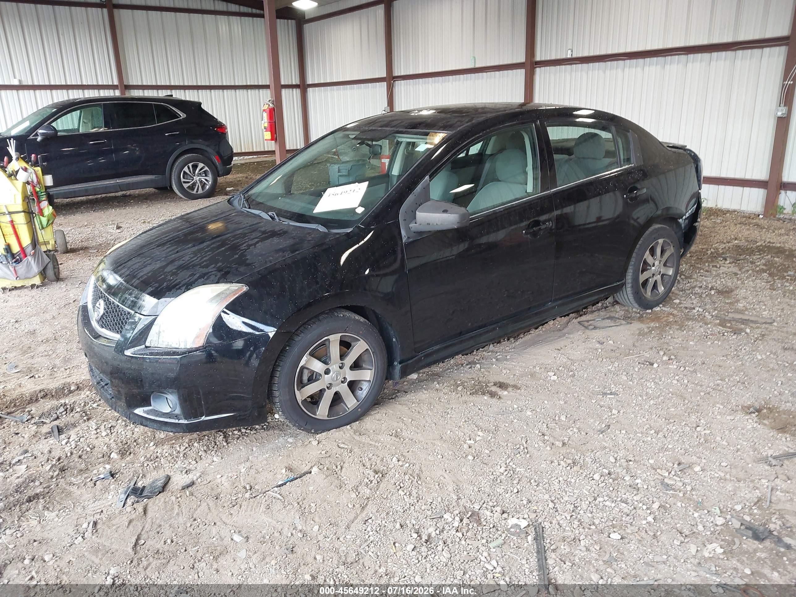 2012 Nissan Sentra 2.0 Sr Black vin: 3N1AB6AP7CL763091