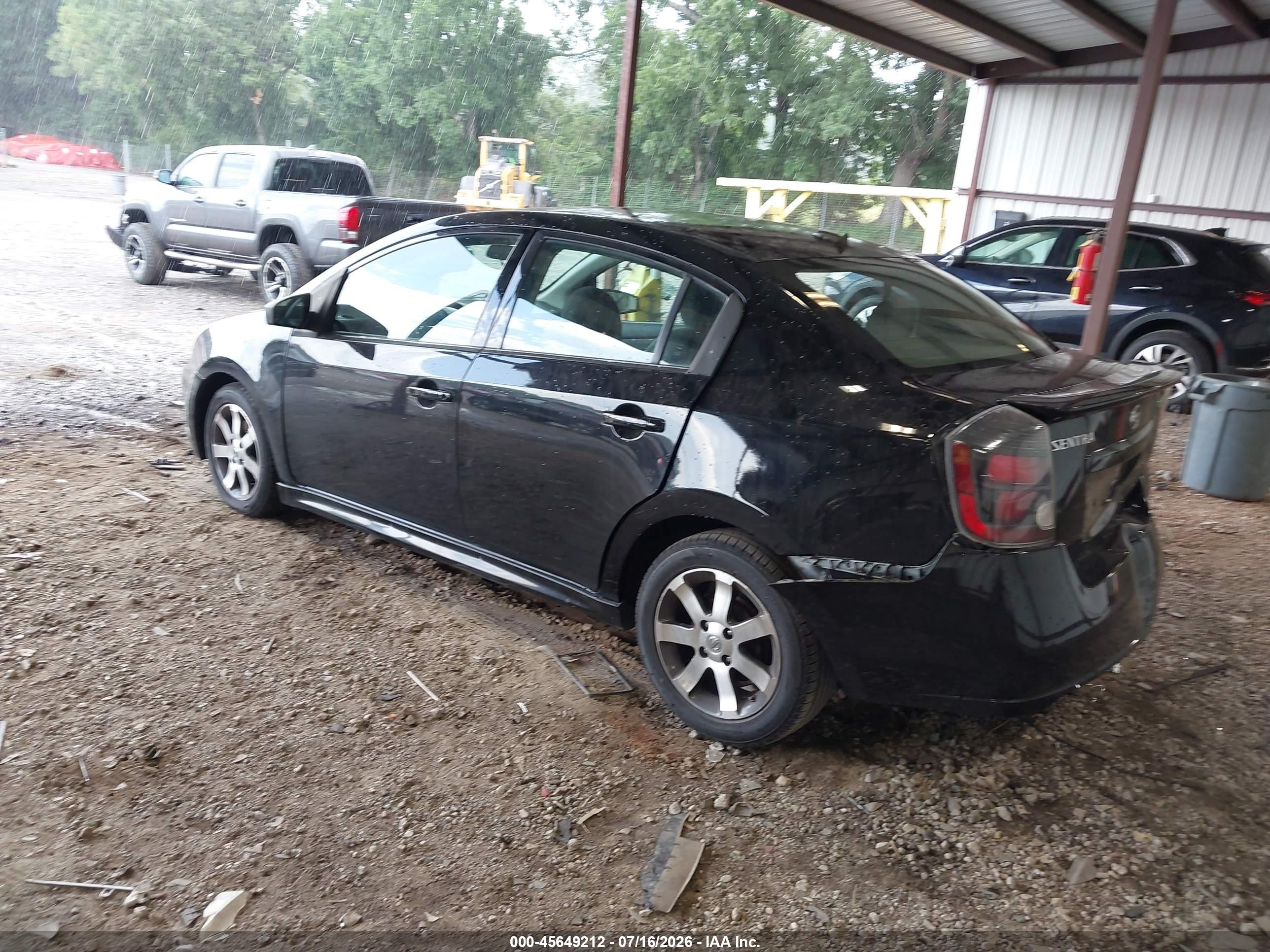 2012 Nissan Sentra 2.0 Sr Black vin: 3N1AB6AP7CL763091