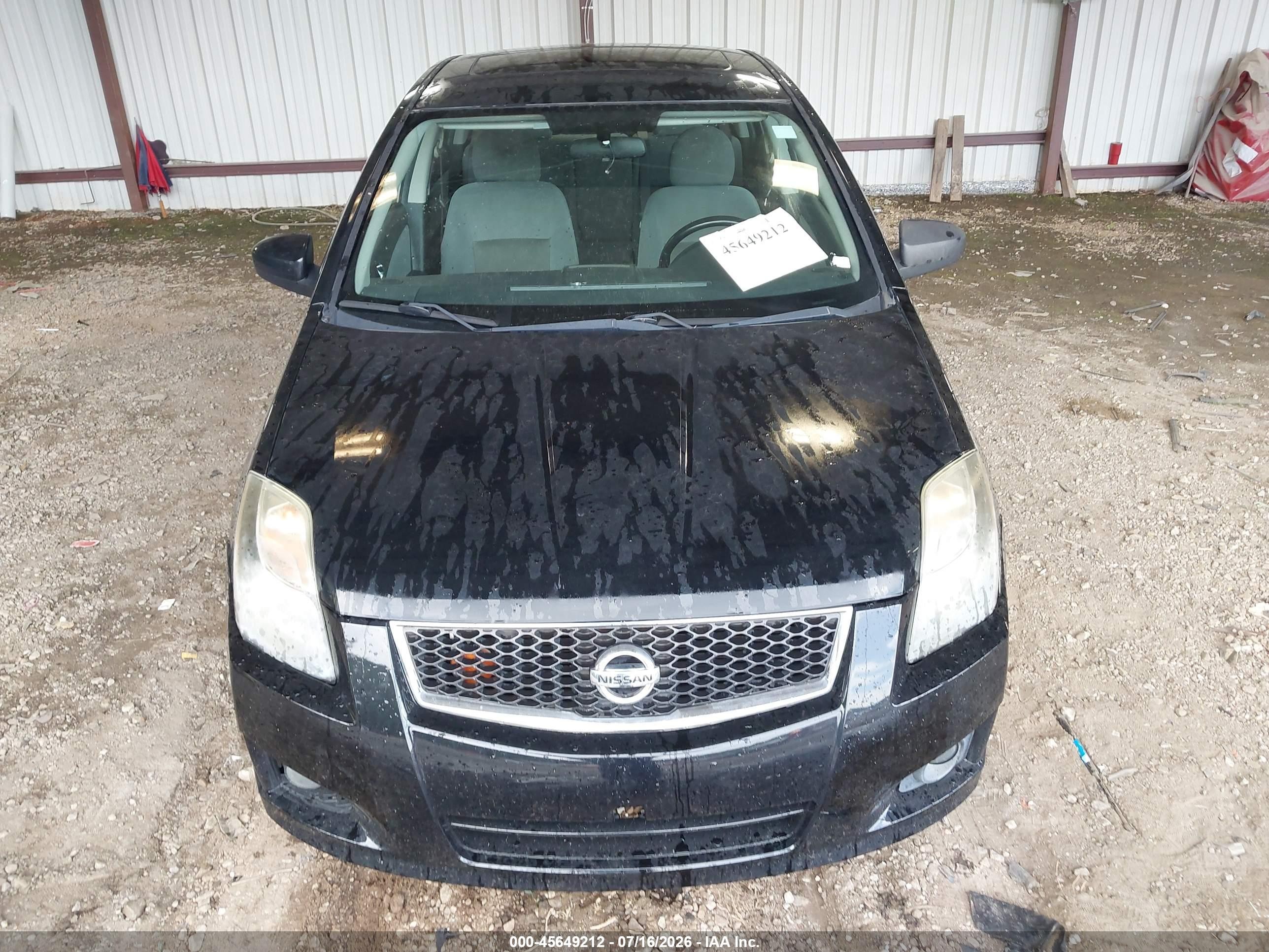 2012 Nissan Sentra 2.0 Sr Black vin: 3N1AB6AP7CL763091