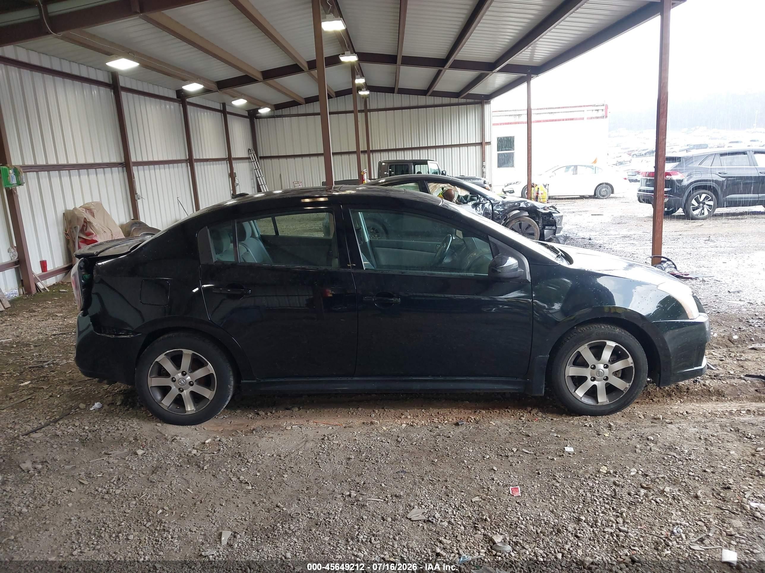 2012 Nissan Sentra 2.0 Sr Black vin: 3N1AB6AP7CL763091