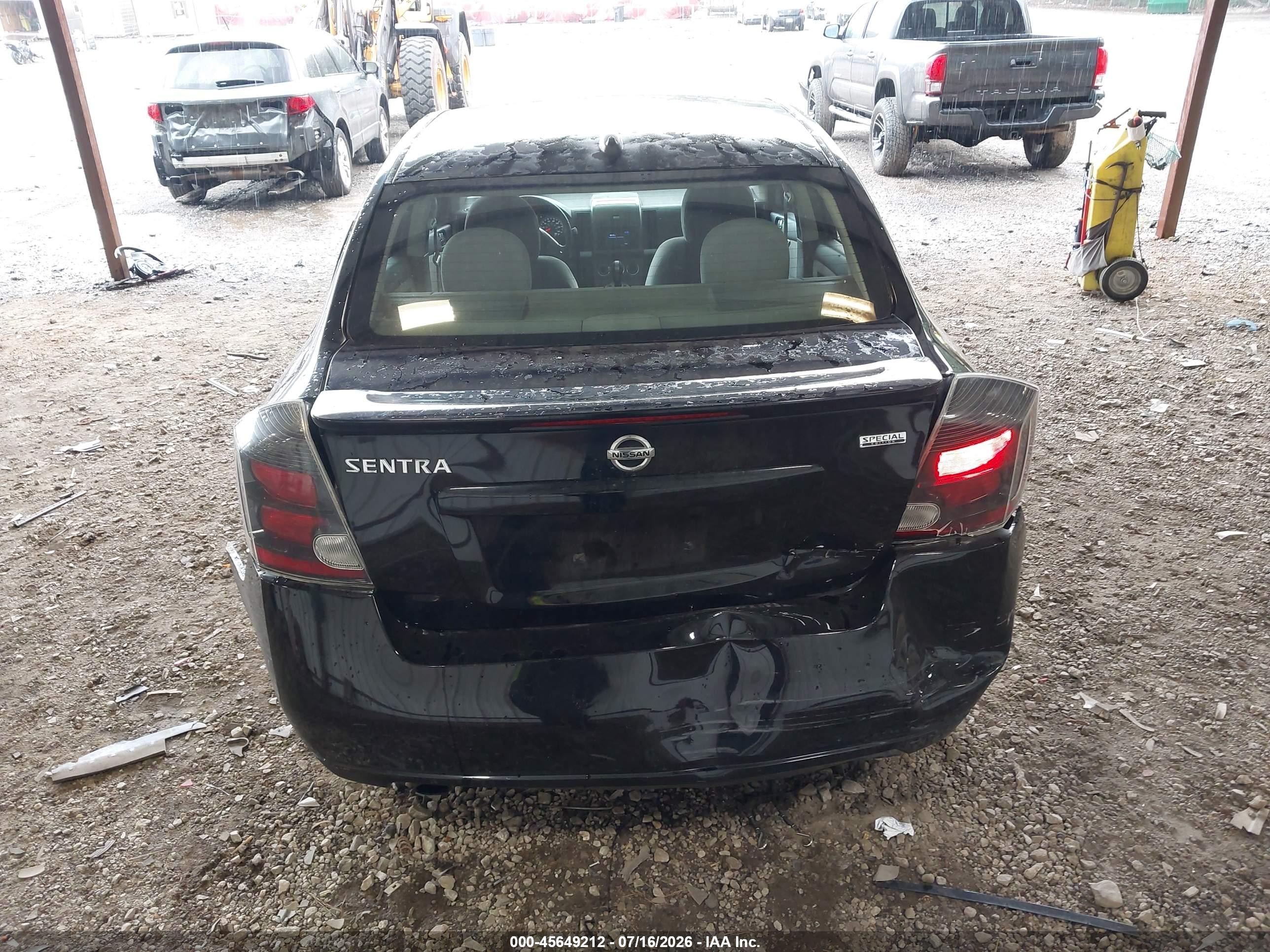 2012 Nissan Sentra 2.0 Sr Black vin: 3N1AB6AP7CL763091
