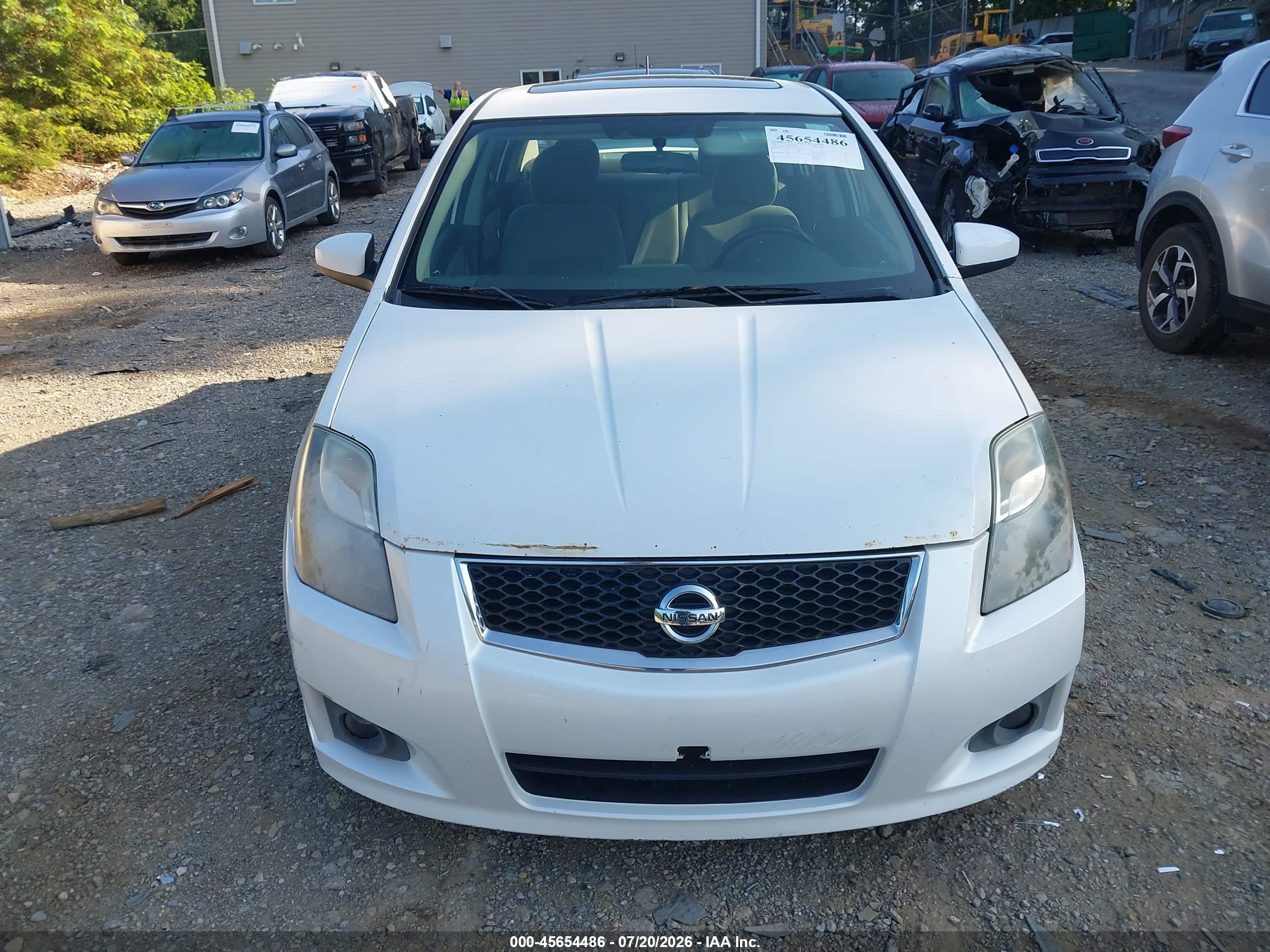 2012 Nissan Sentra 2.0 Sr Белый vin: 3N1AB6AP7CL776150