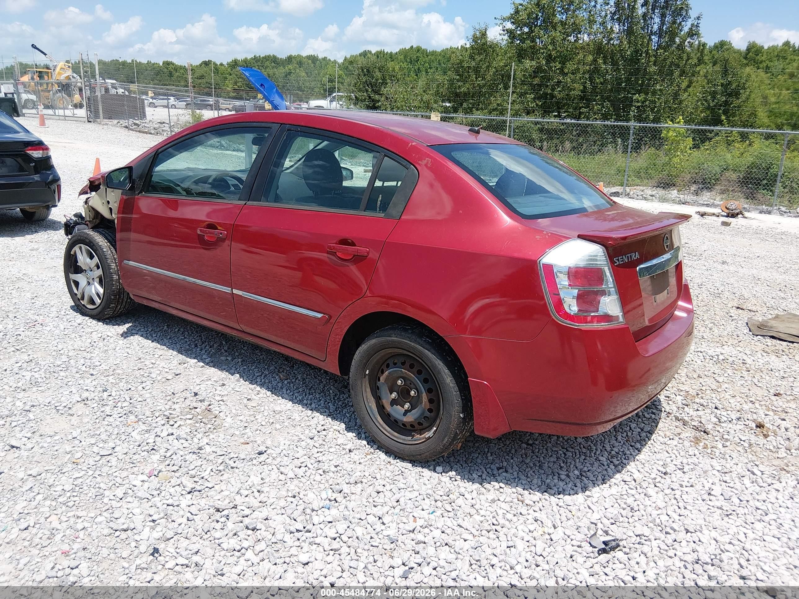 2012 Nissan Sentra 2.0 S Red vin: 3N1AB6AP7CL776813