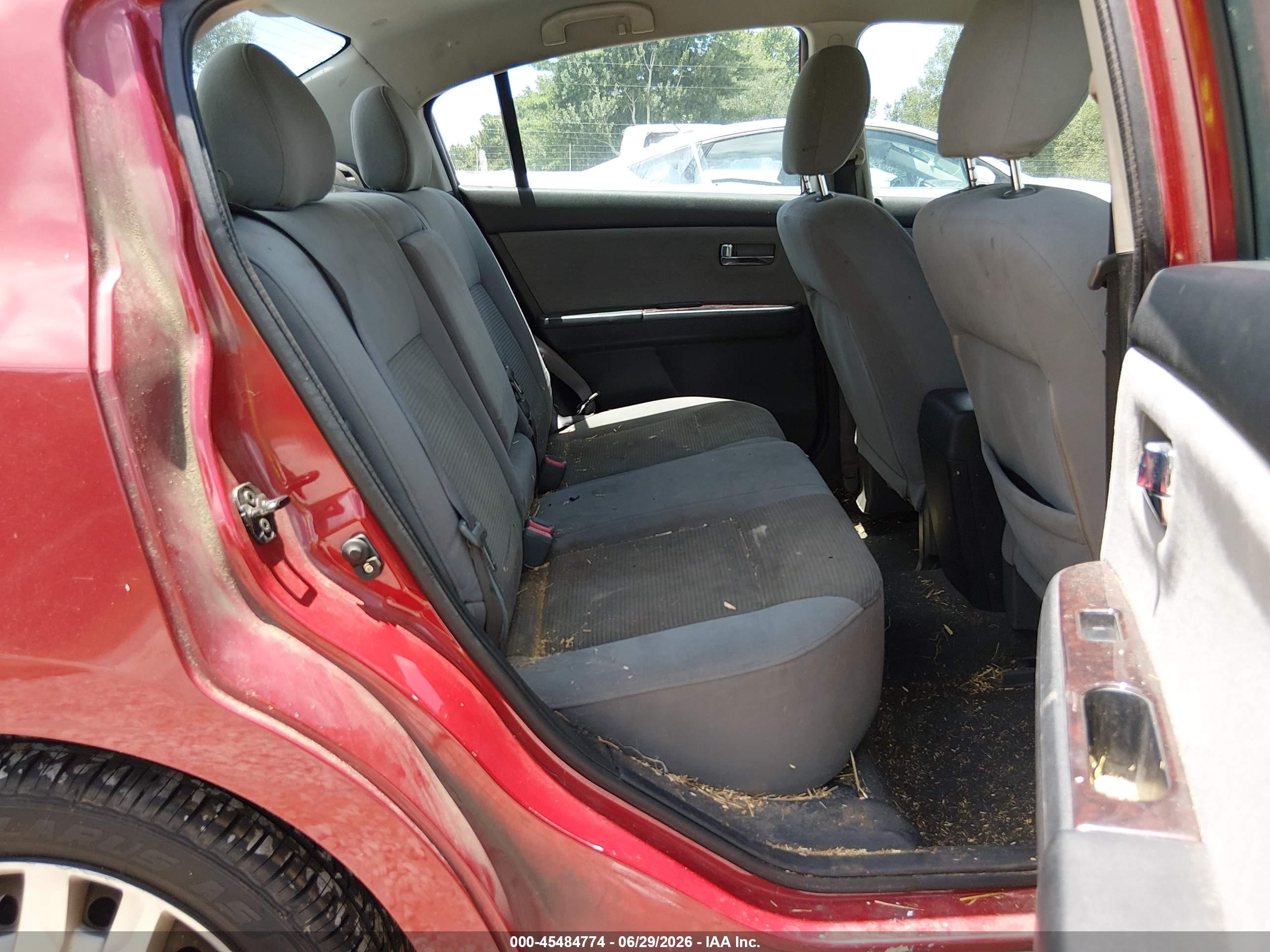 2012 Nissan Sentra 2.0 S Red vin: 3N1AB6AP7CL776813