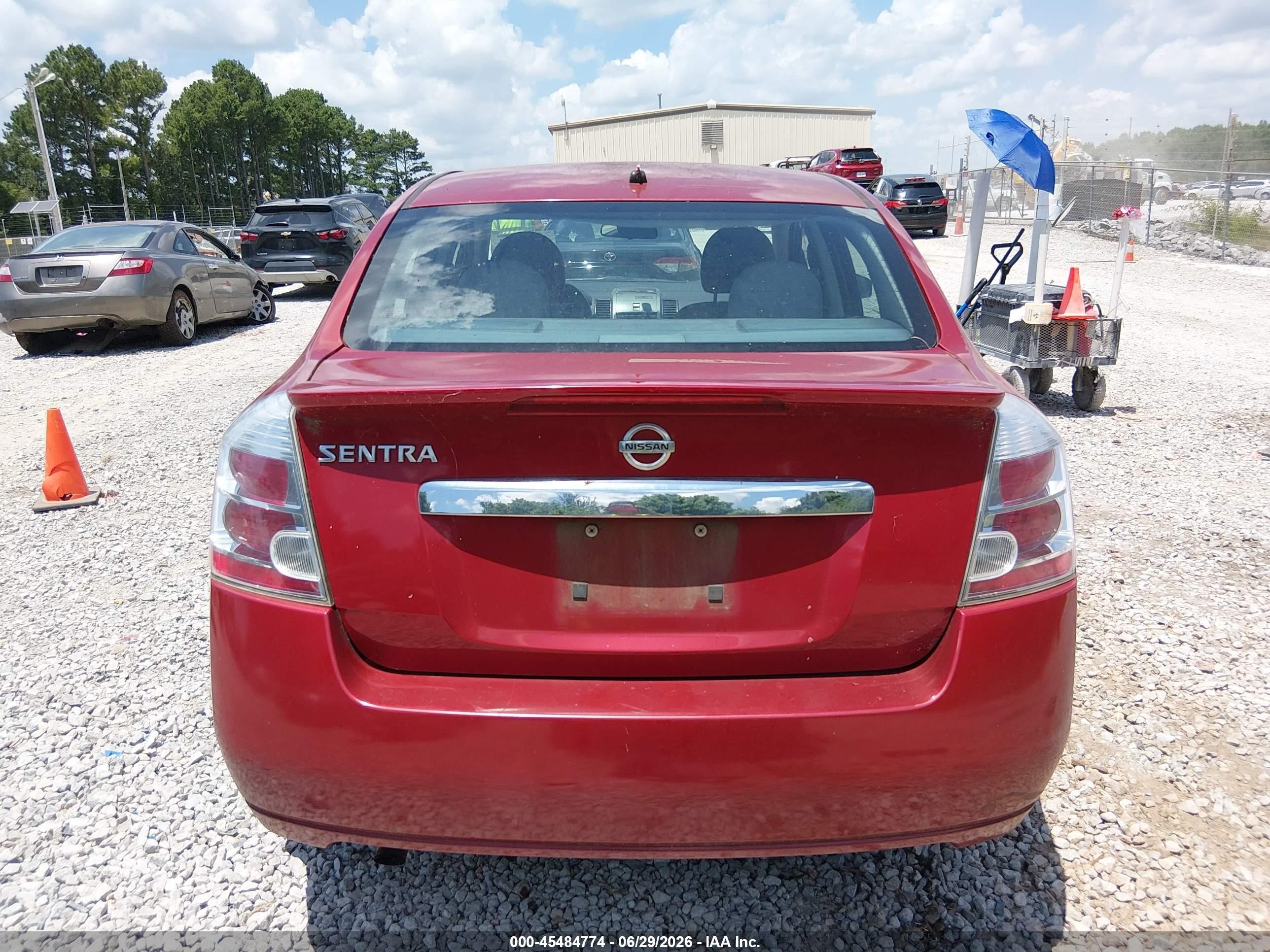 2012 Nissan Sentra 2.0 S Red vin: 3N1AB6AP7CL776813