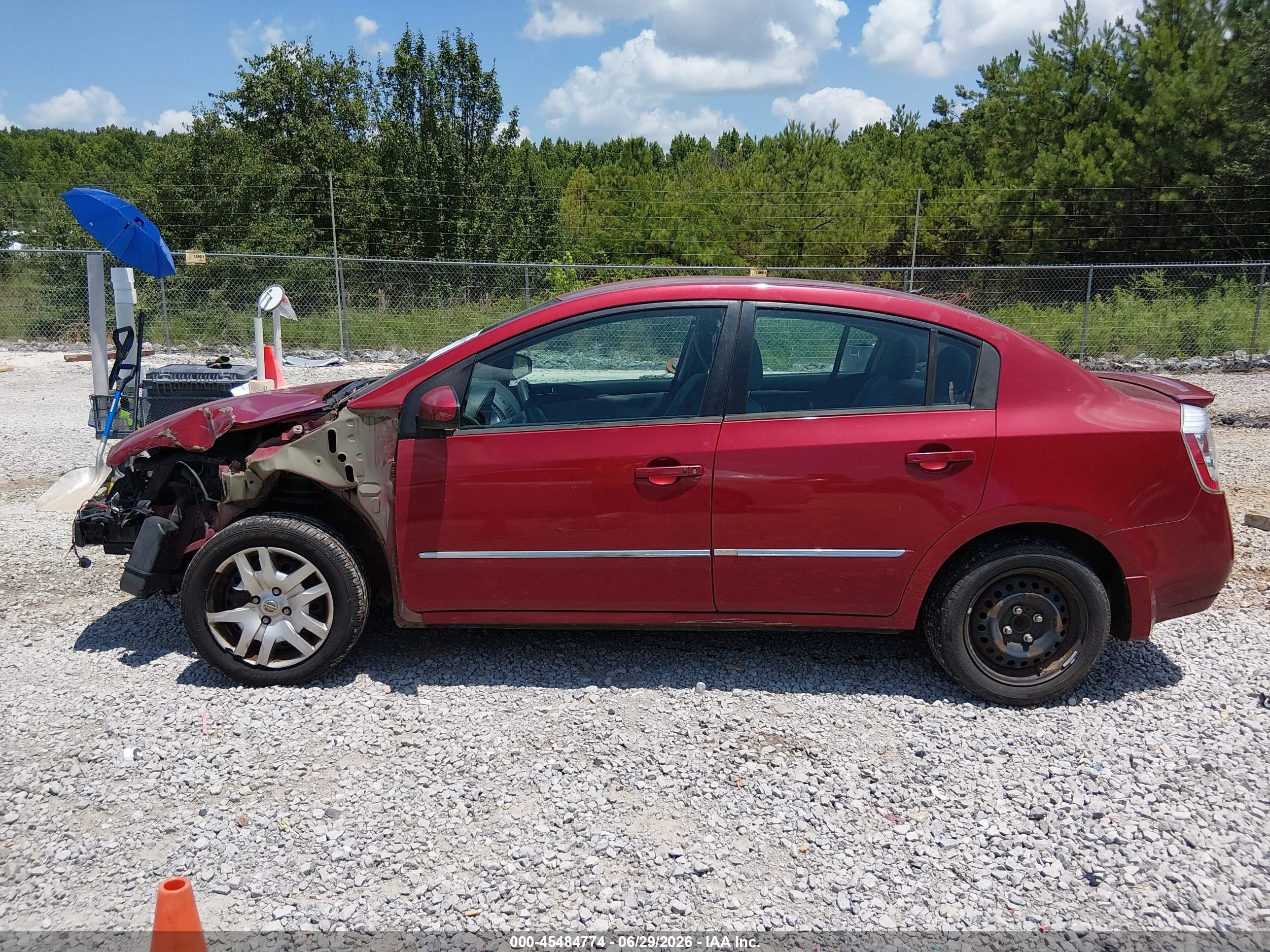 2012 Nissan Sentra 2.0 S Red vin: 3N1AB6AP7CL776813