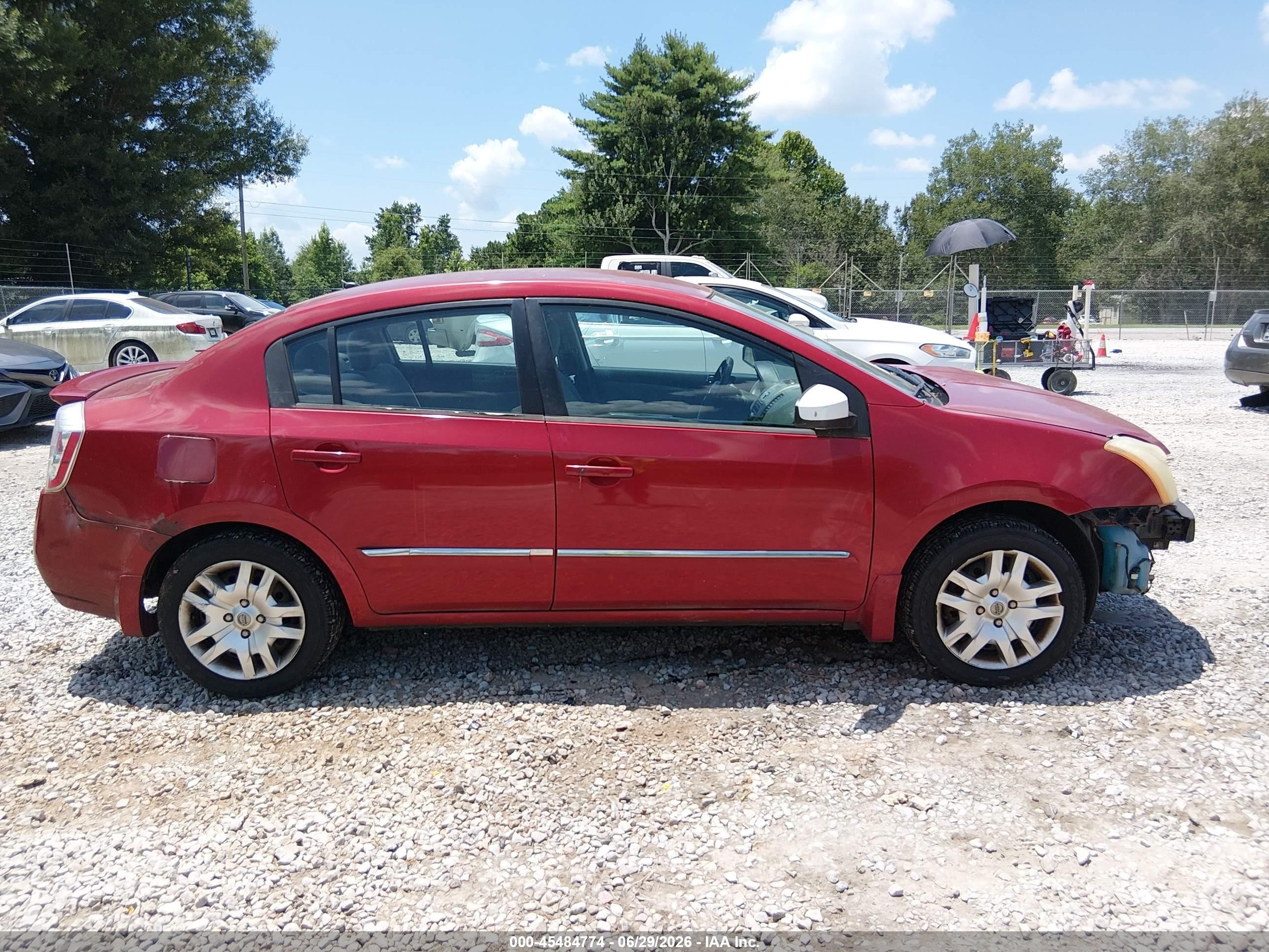 2012 Nissan Sentra 2.0 S Red vin: 3N1AB6AP7CL776813