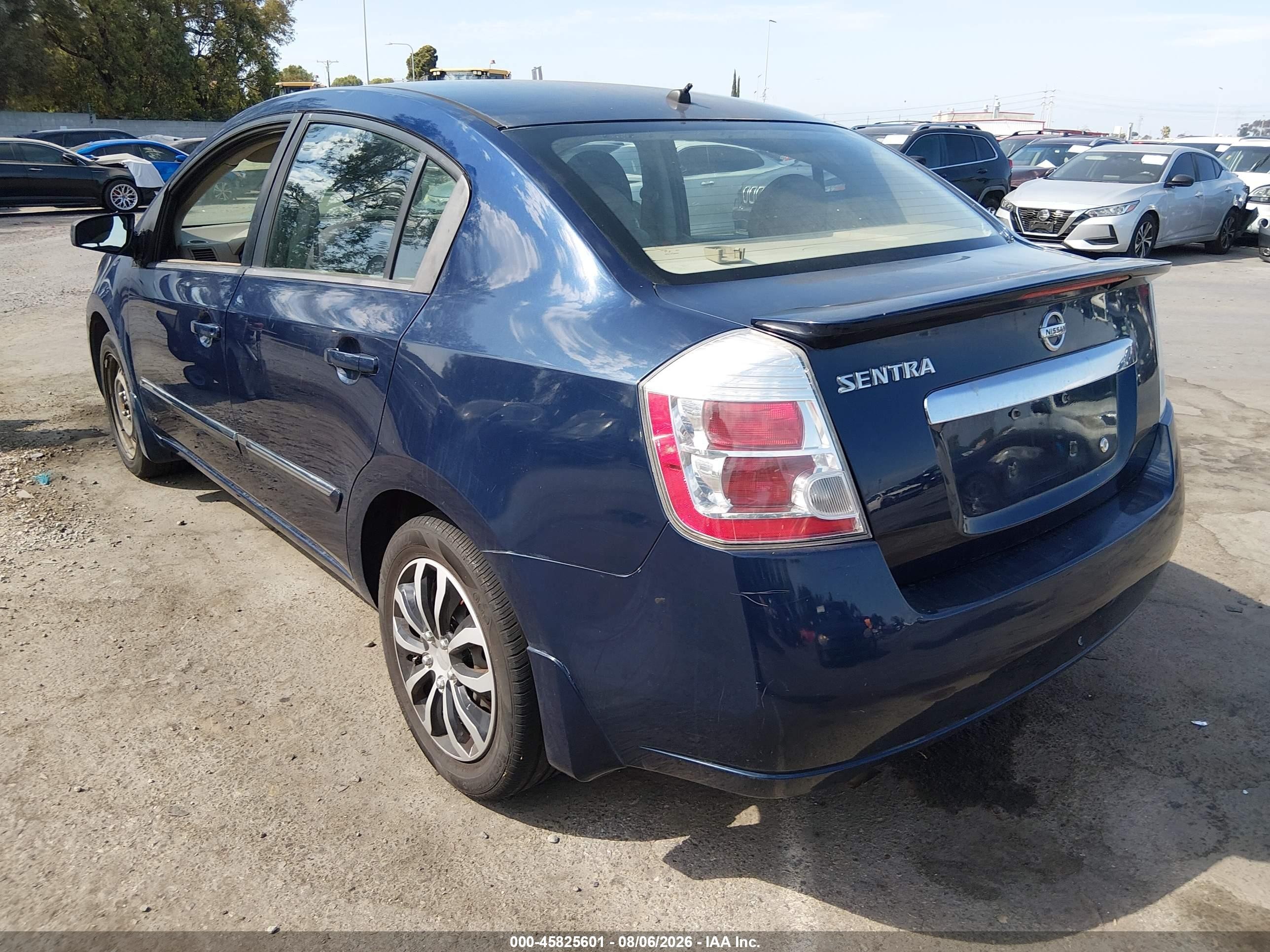 2012 Nissan Sentra 2.0 S Blue vin: 3N1AB6AP7CL782921