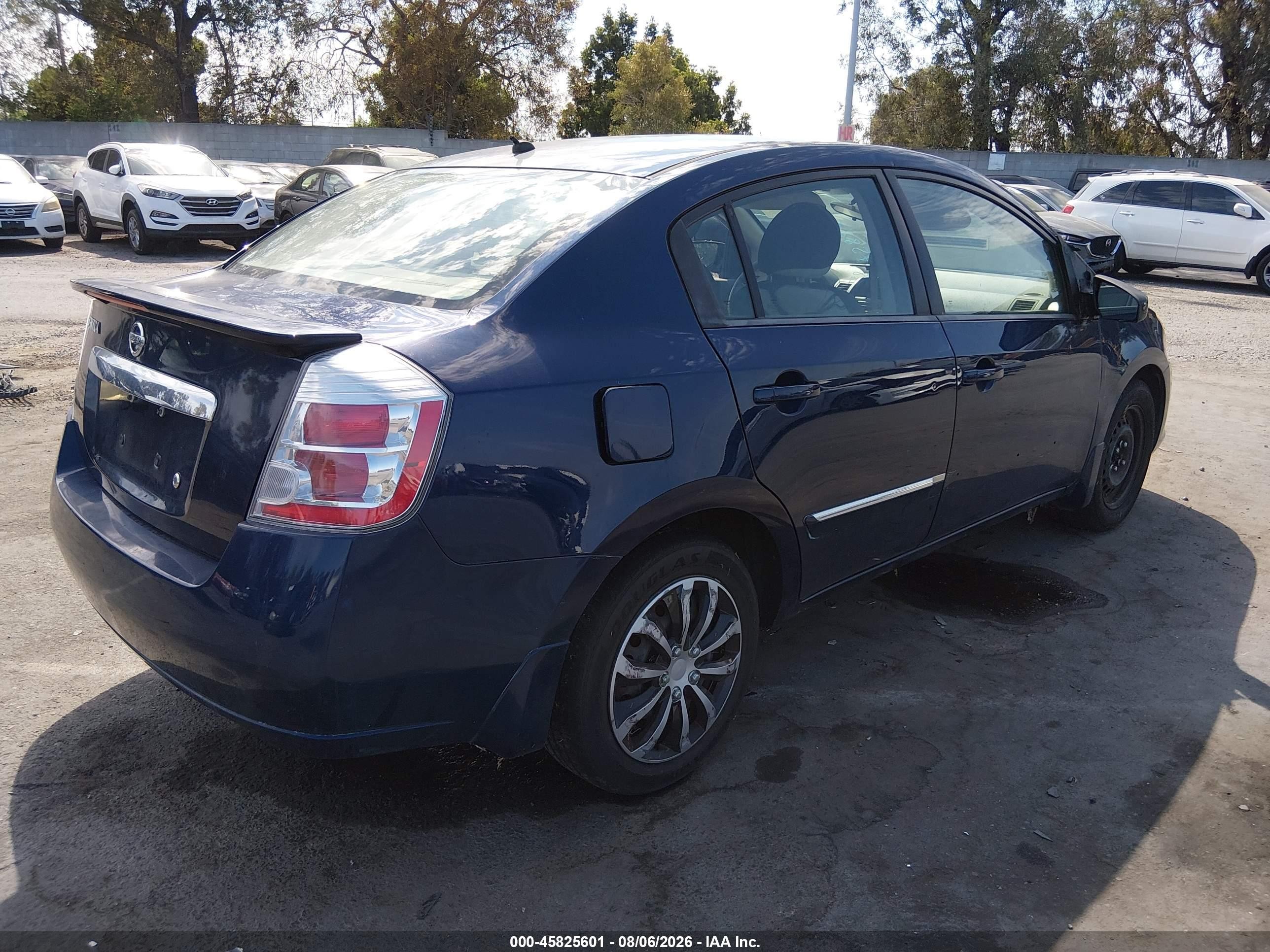 2012 Nissan Sentra 2.0 S Blue vin: 3N1AB6AP7CL782921