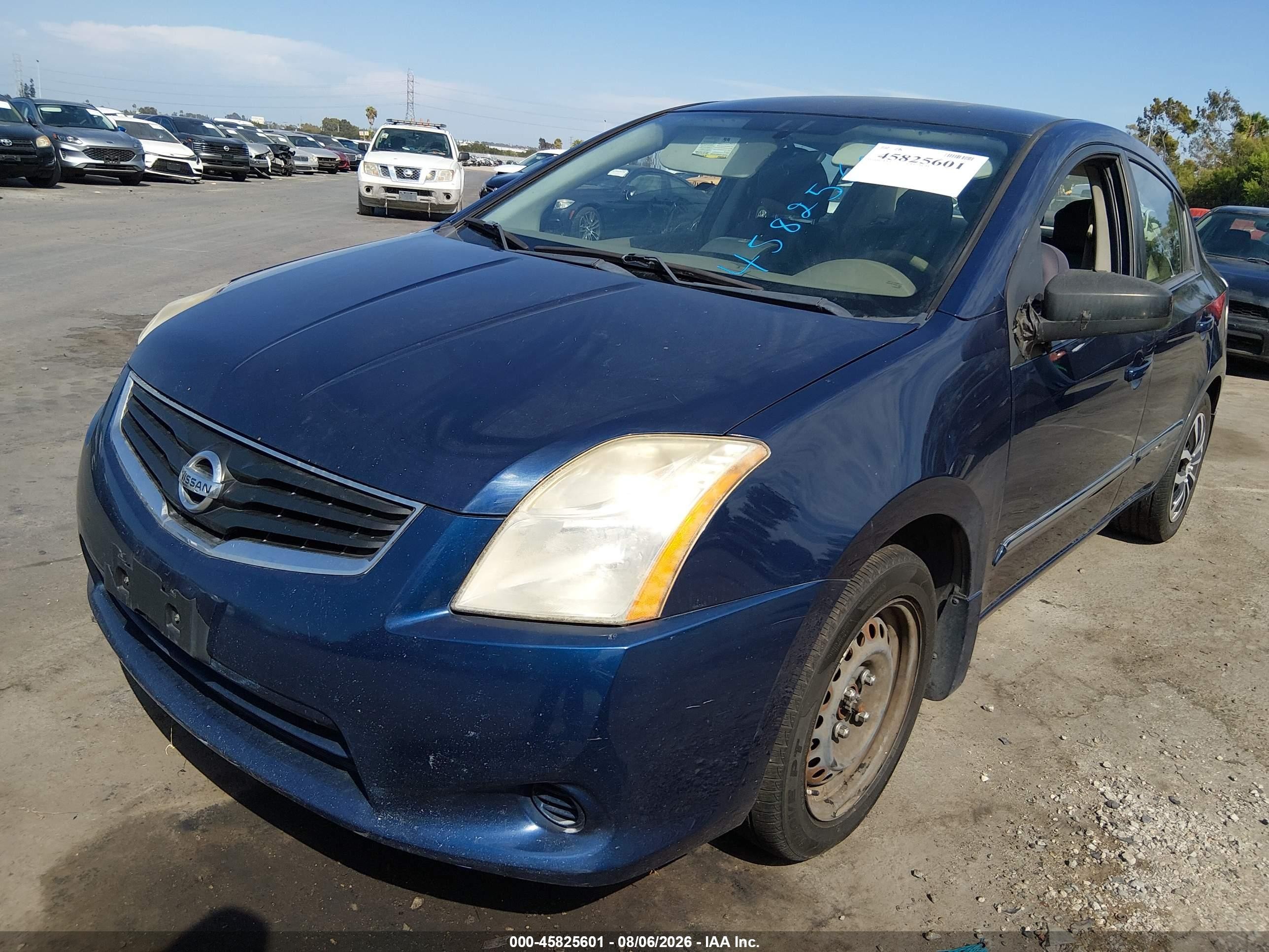 2012 Nissan Sentra 2.0 S Blue vin: 3N1AB6AP7CL782921