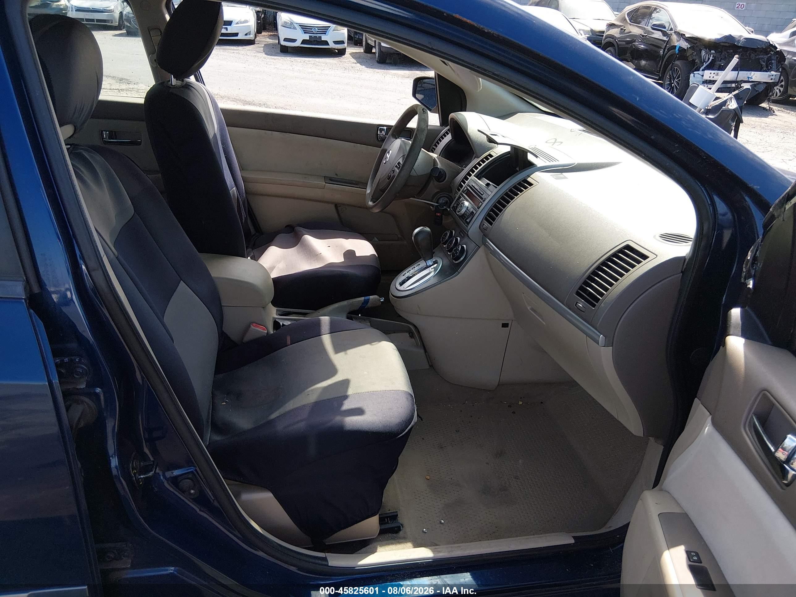 2012 Nissan Sentra 2.0 S Blue vin: 3N1AB6AP7CL782921