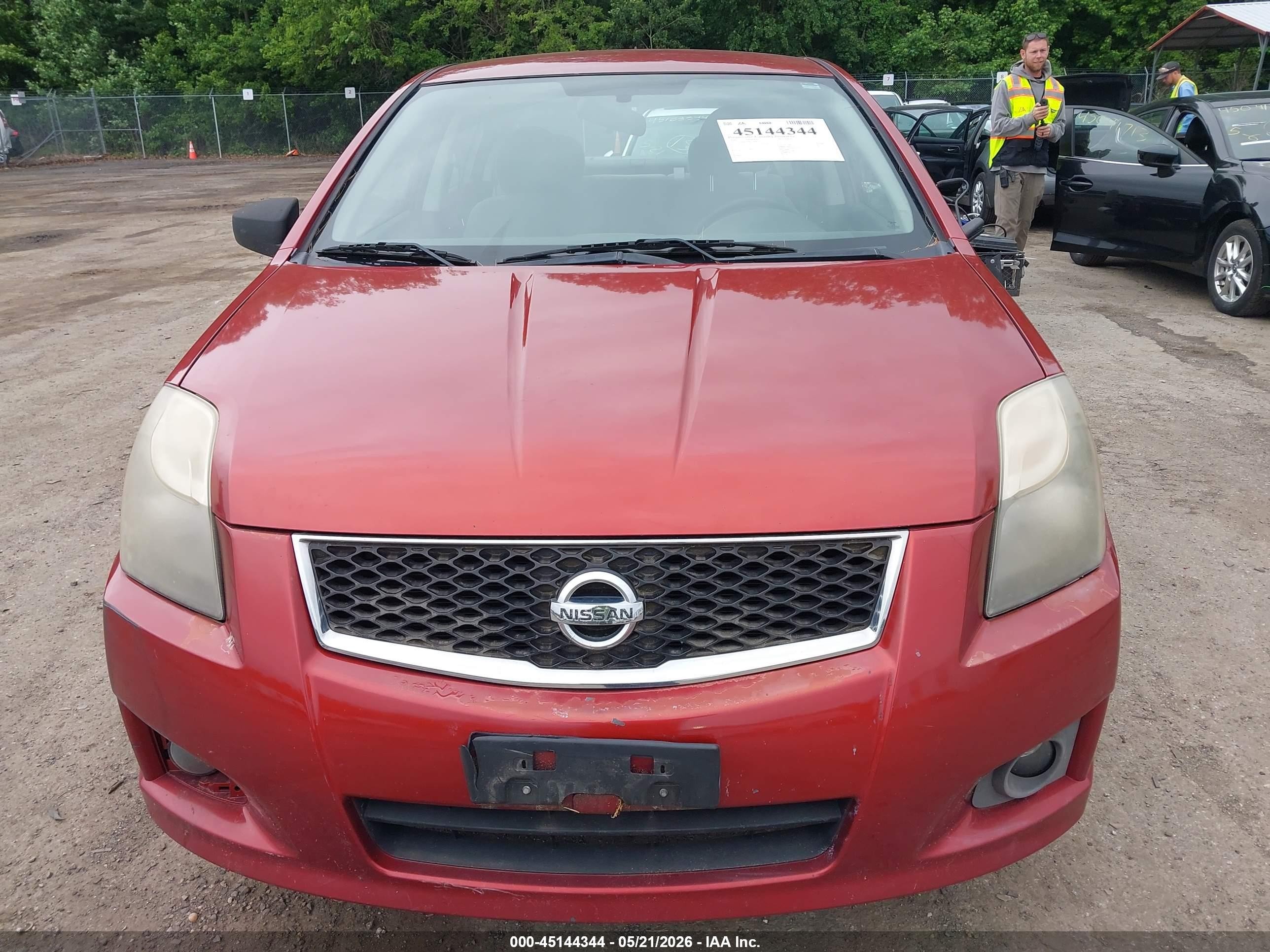 2010 Nissan Sentra 2.0sr Red vin: 3N1AB6AP8AL668567