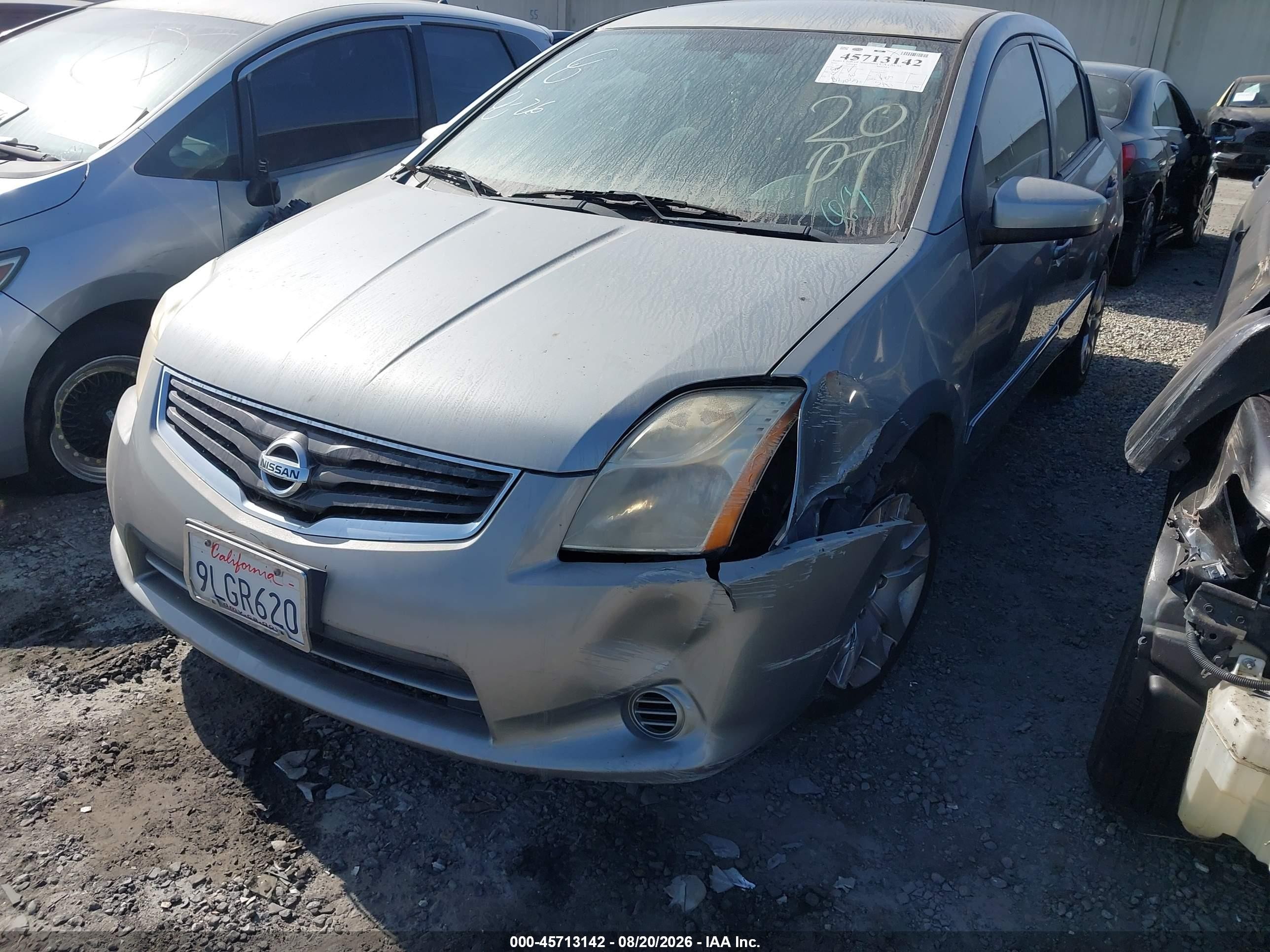 2010 Nissan Sentra 2.0s Silver vin: 3N1AB6AP8AL691833