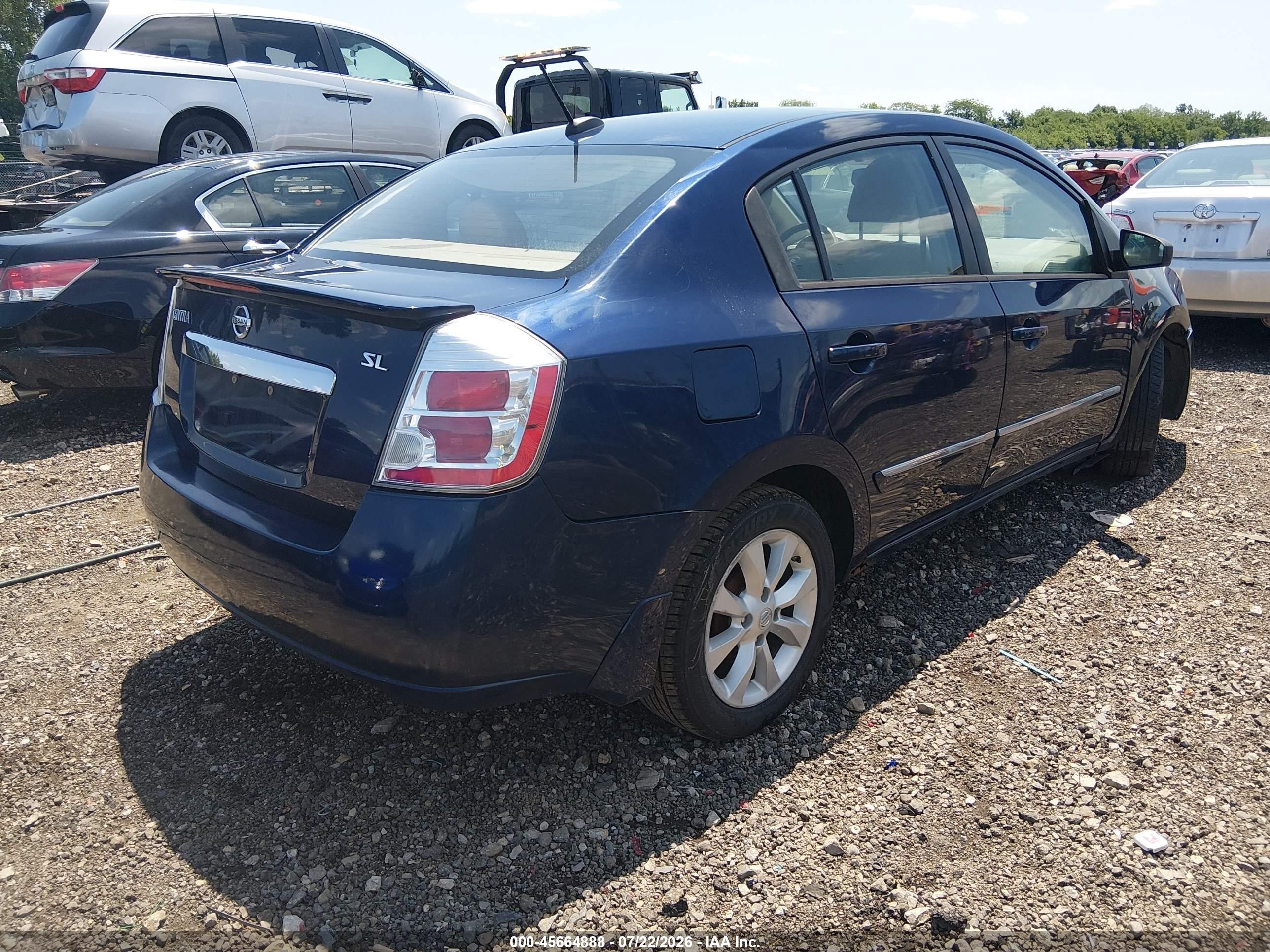 2011 Nissan Sentra 2.0sl Blue vin: 3N1AB6AP8BL676136
