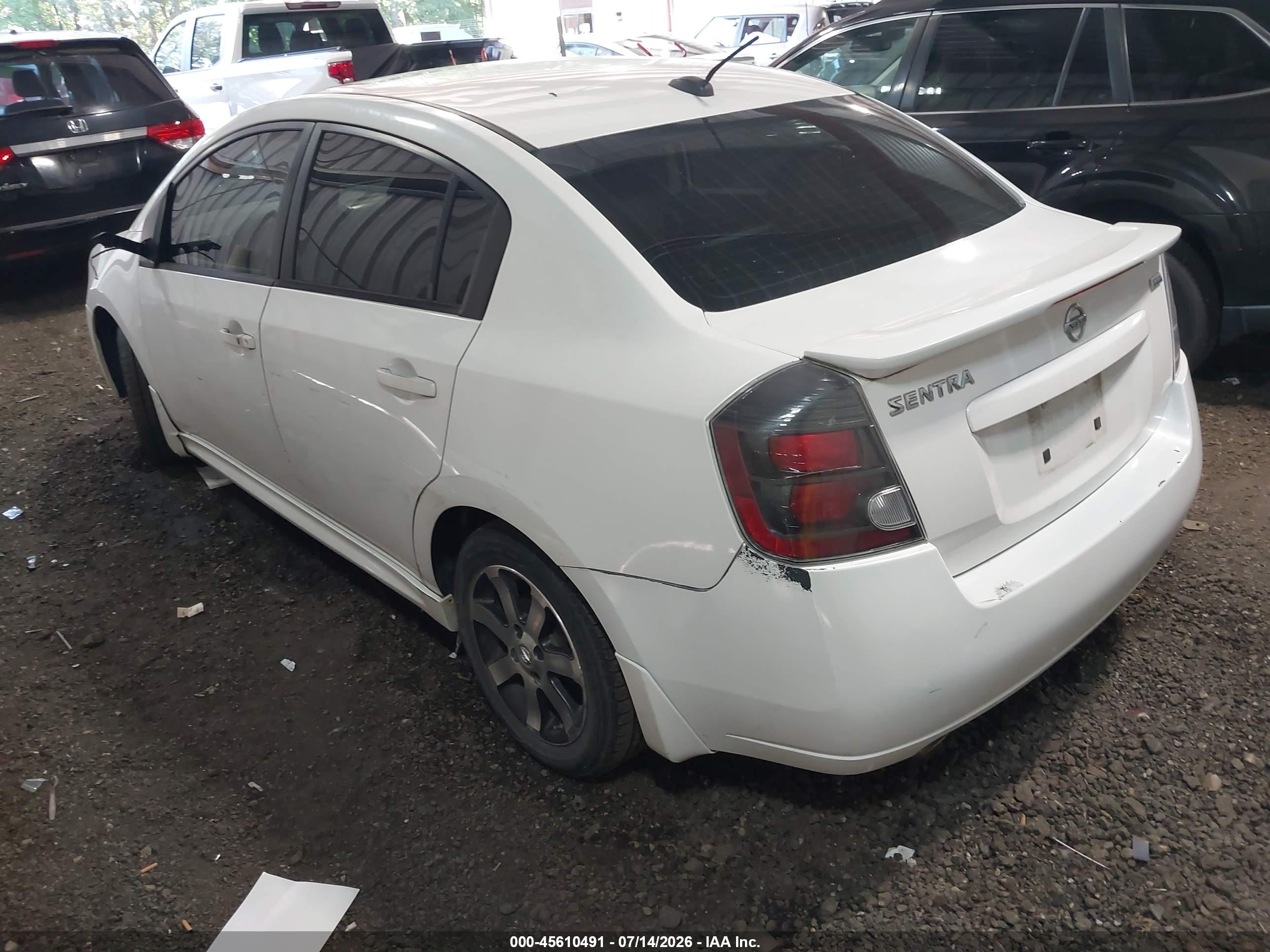 2011 Nissan Sentra 2.0sr White vin: 3N1AB6AP8BL707708