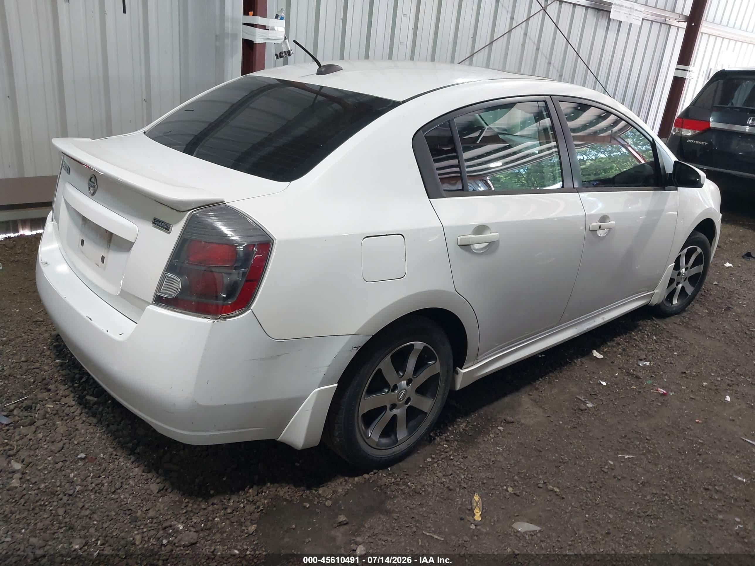 2011 Nissan Sentra 2.0sr White vin: 3N1AB6AP8BL707708