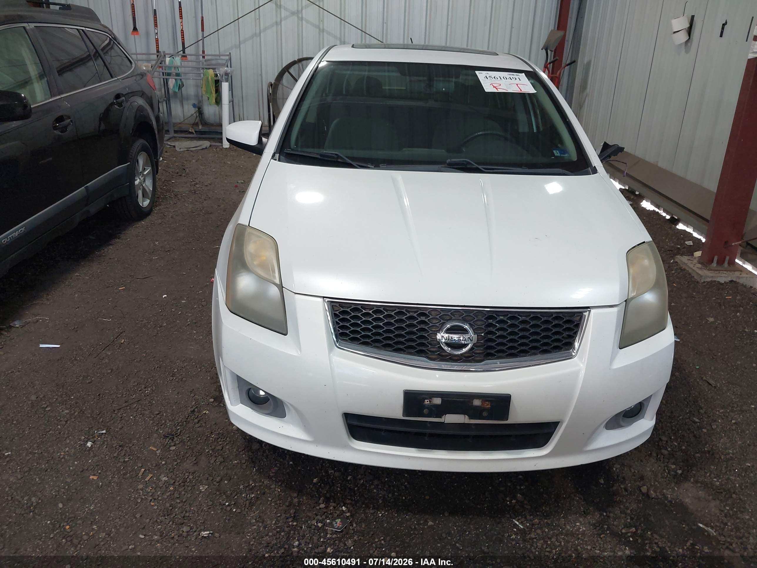 2011 Nissan Sentra 2.0sr White vin: 3N1AB6AP8BL707708