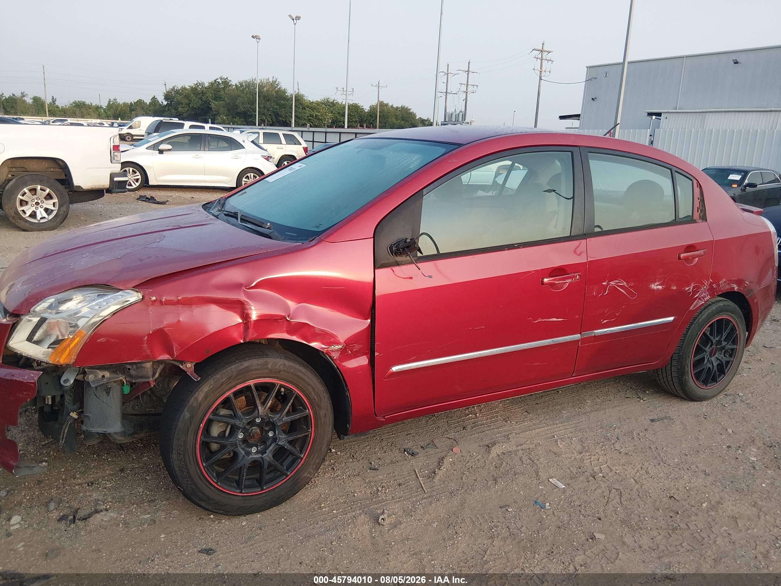 2011 Nissan Sentra 2.0s Red vin: 3N1AB6AP8BL727795