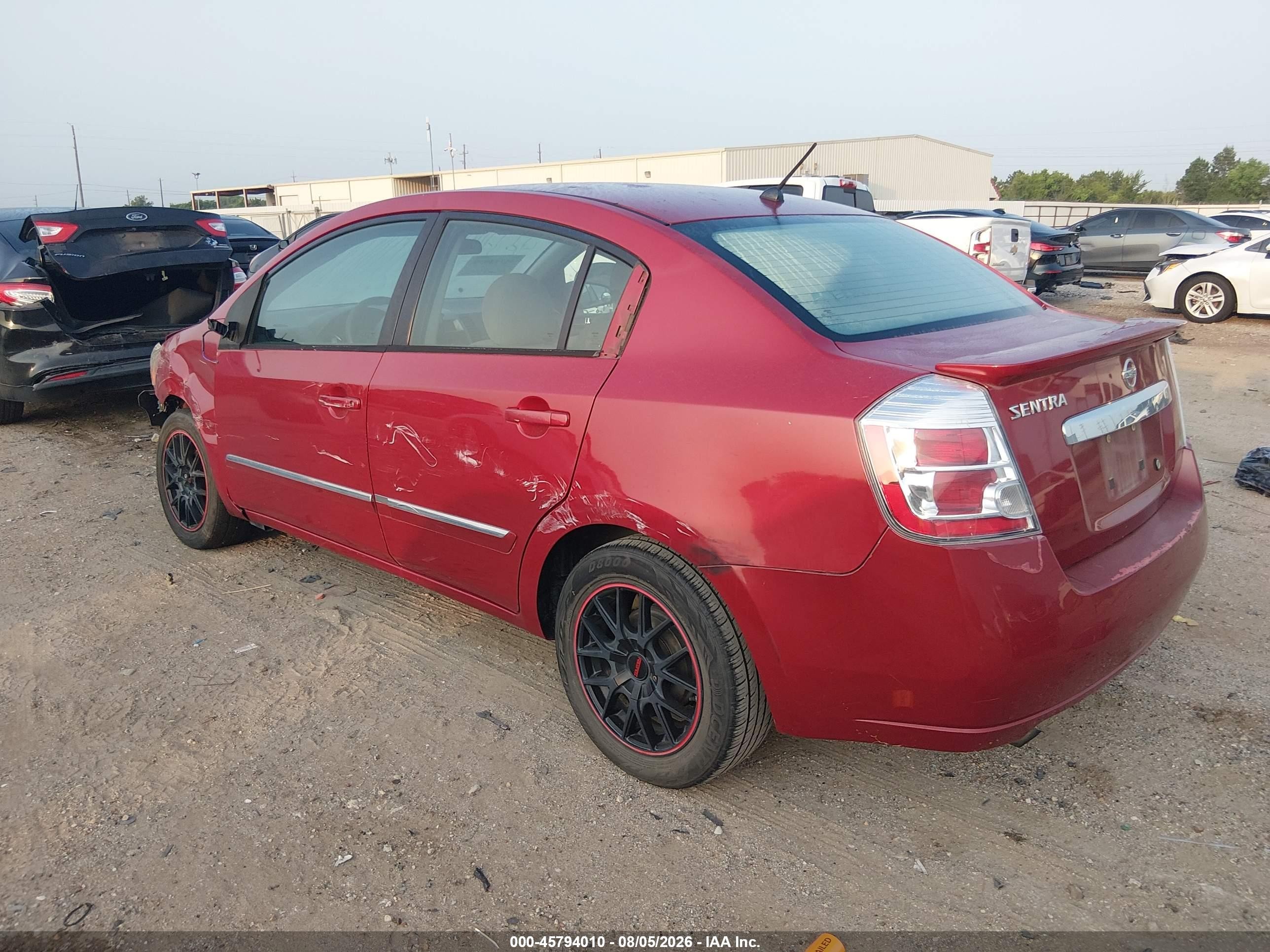 2011 Nissan Sentra 2.0s Red vin: 3N1AB6AP8BL727795