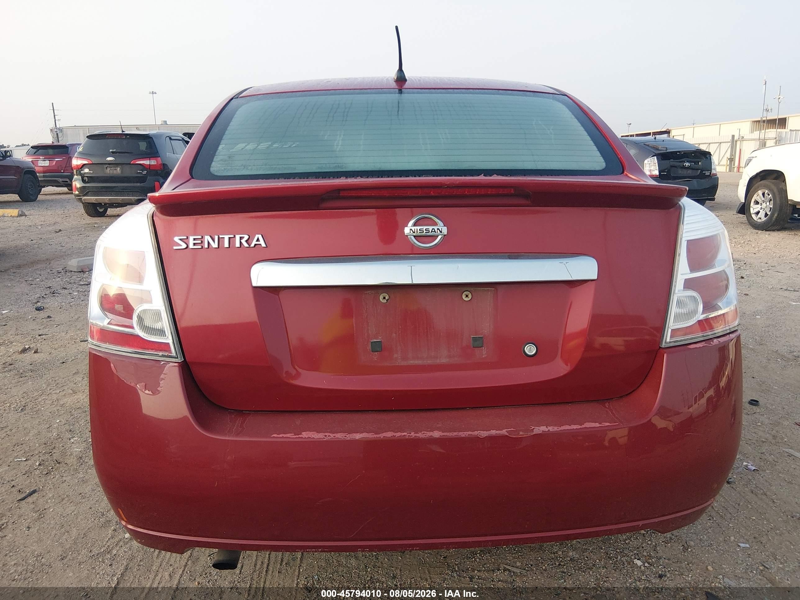 2011 Nissan Sentra 2.0s Red vin: 3N1AB6AP8BL727795