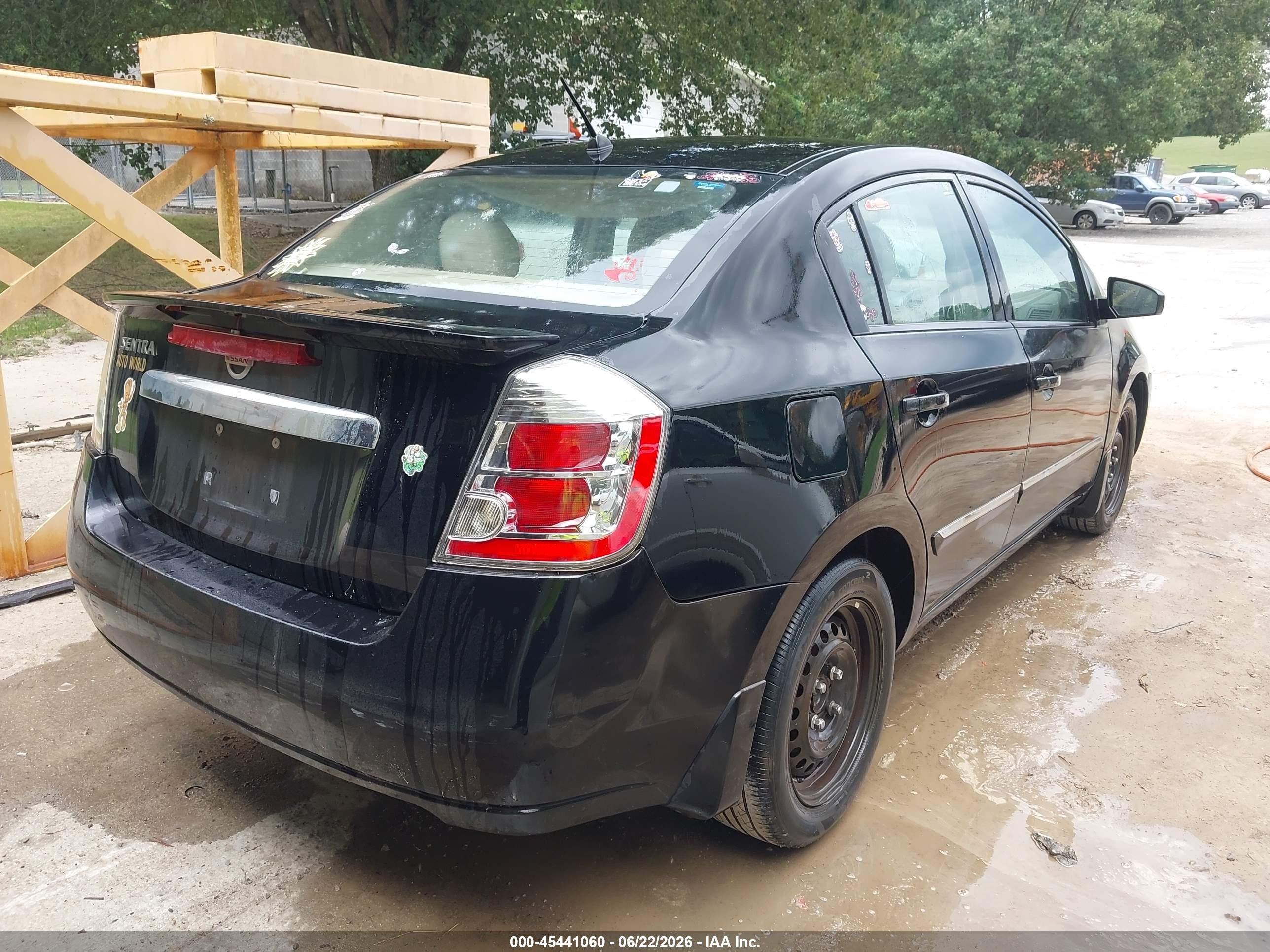 2012 Nissan Sentra 2.0 S Черный vin: 3N1AB6AP8CL607805