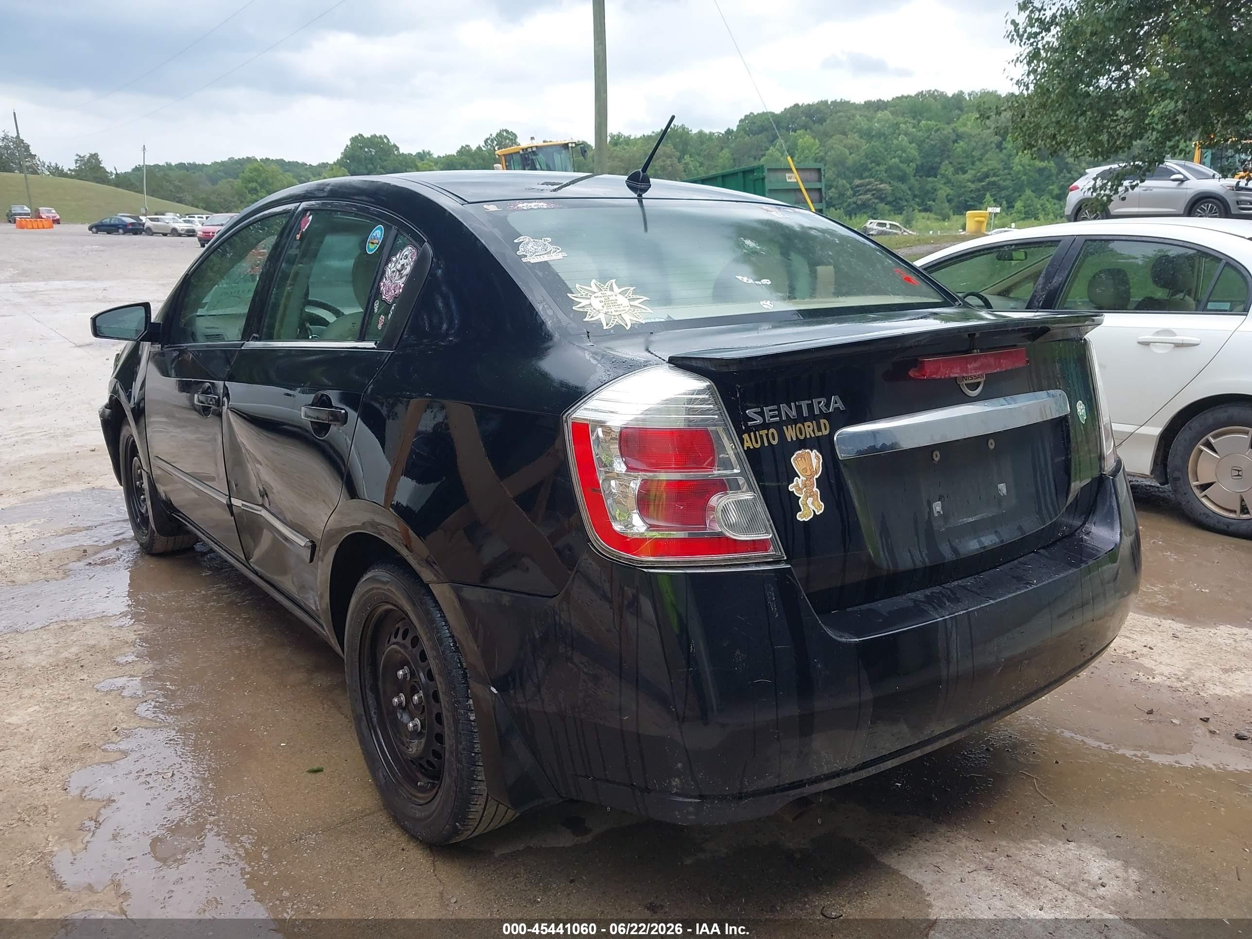 2012 Nissan Sentra 2.0 S Черный vin: 3N1AB6AP8CL607805