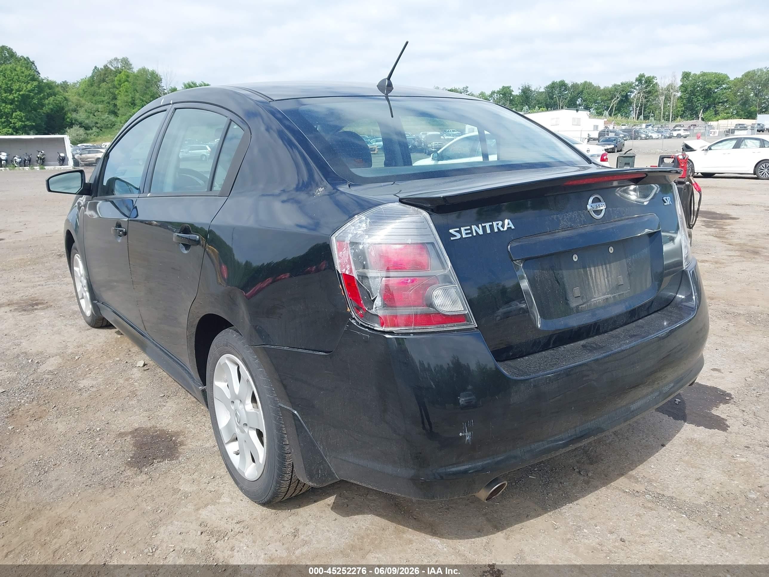 2012 Nissan Sentra 2.0 Sr Black vin: 3N1AB6AP8CL609473
