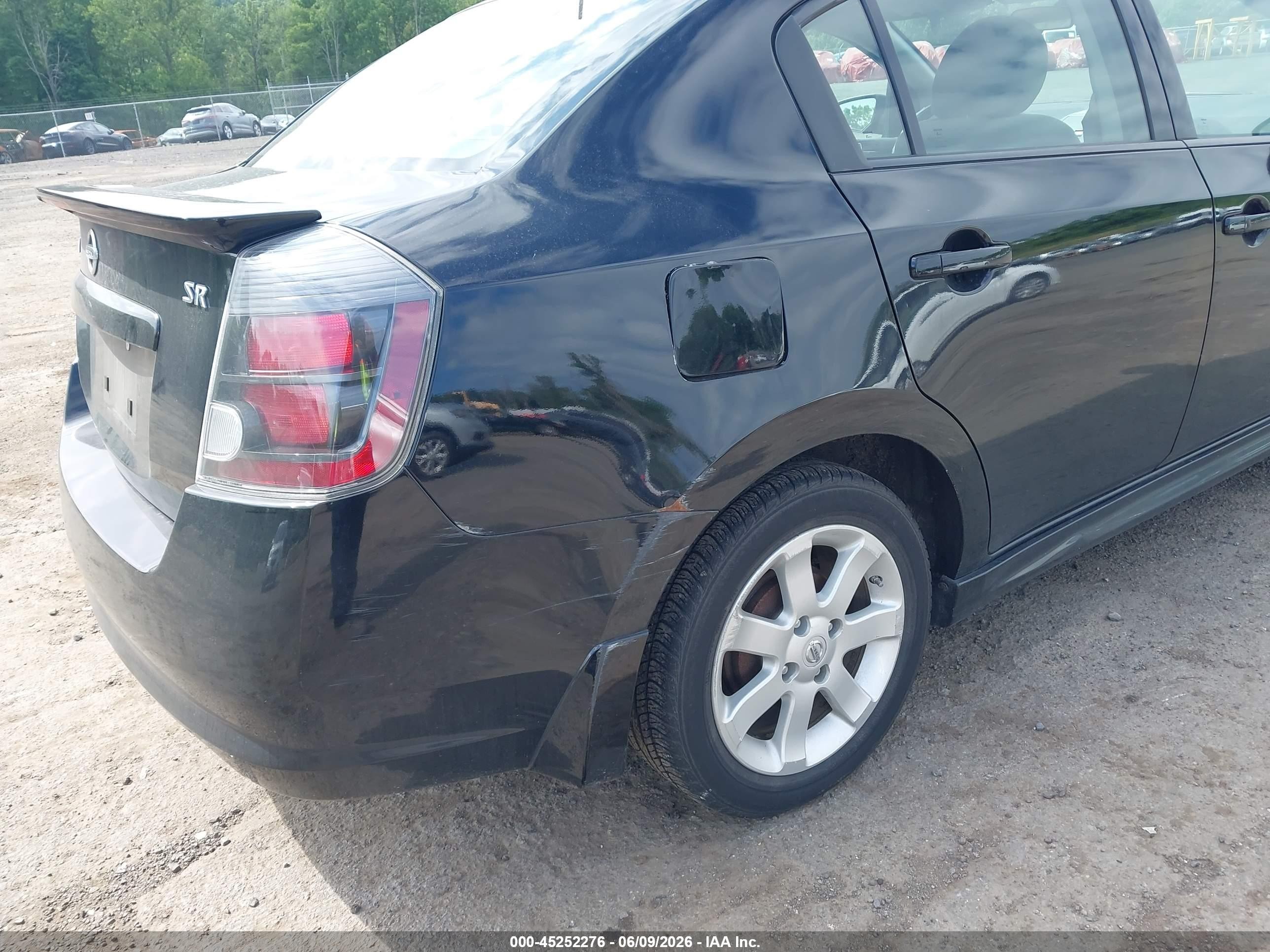 2012 Nissan Sentra 2.0 Sr Black vin: 3N1AB6AP8CL609473