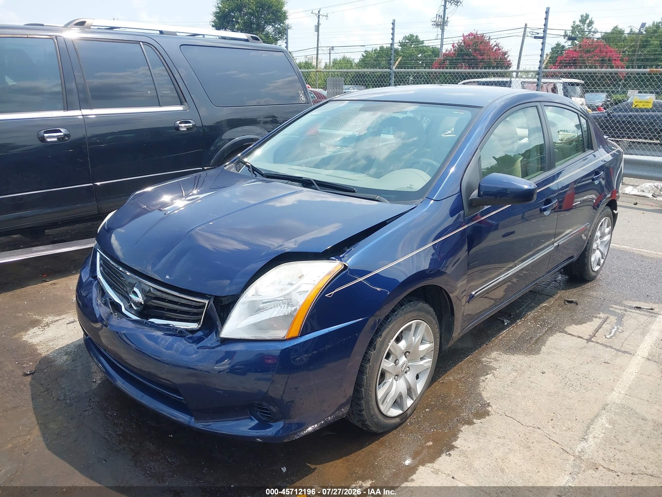 2012 Nissan Sentra 2.0 S Blue vin: 3N1AB6AP8CL616830