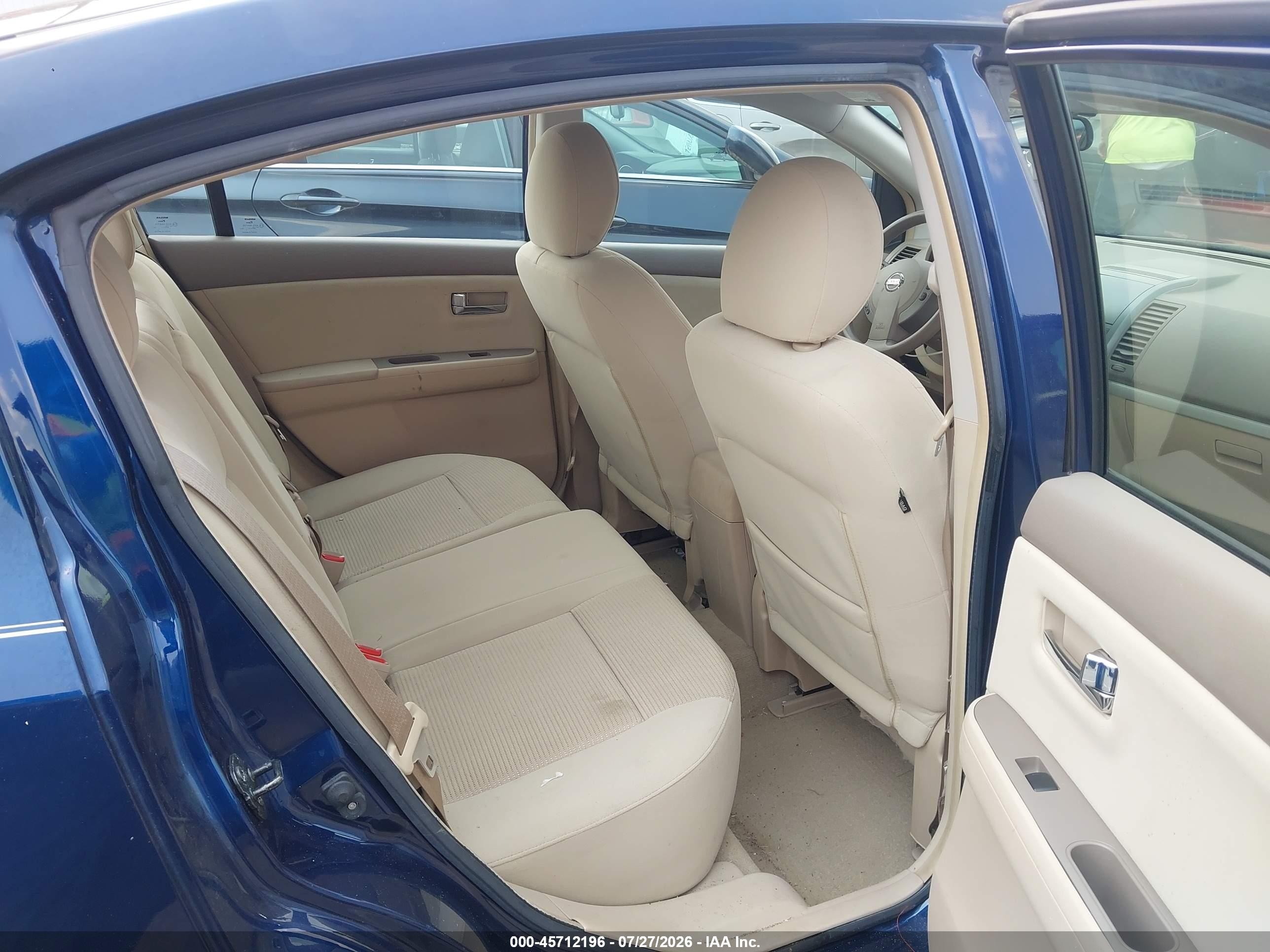 2012 Nissan Sentra 2.0 S Blue vin: 3N1AB6AP8CL616830