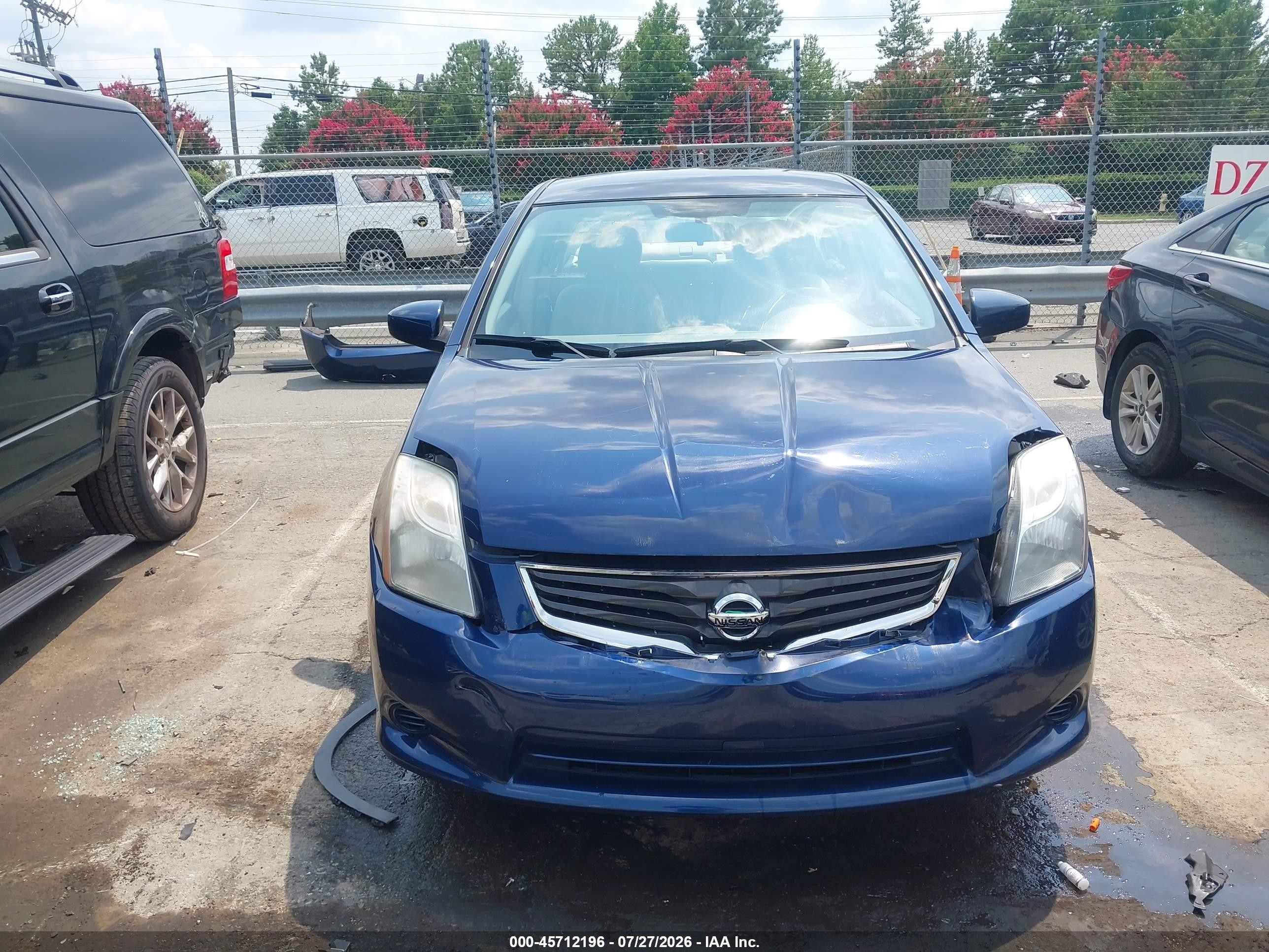 2012 Nissan Sentra 2.0 S Blue vin: 3N1AB6AP8CL616830
