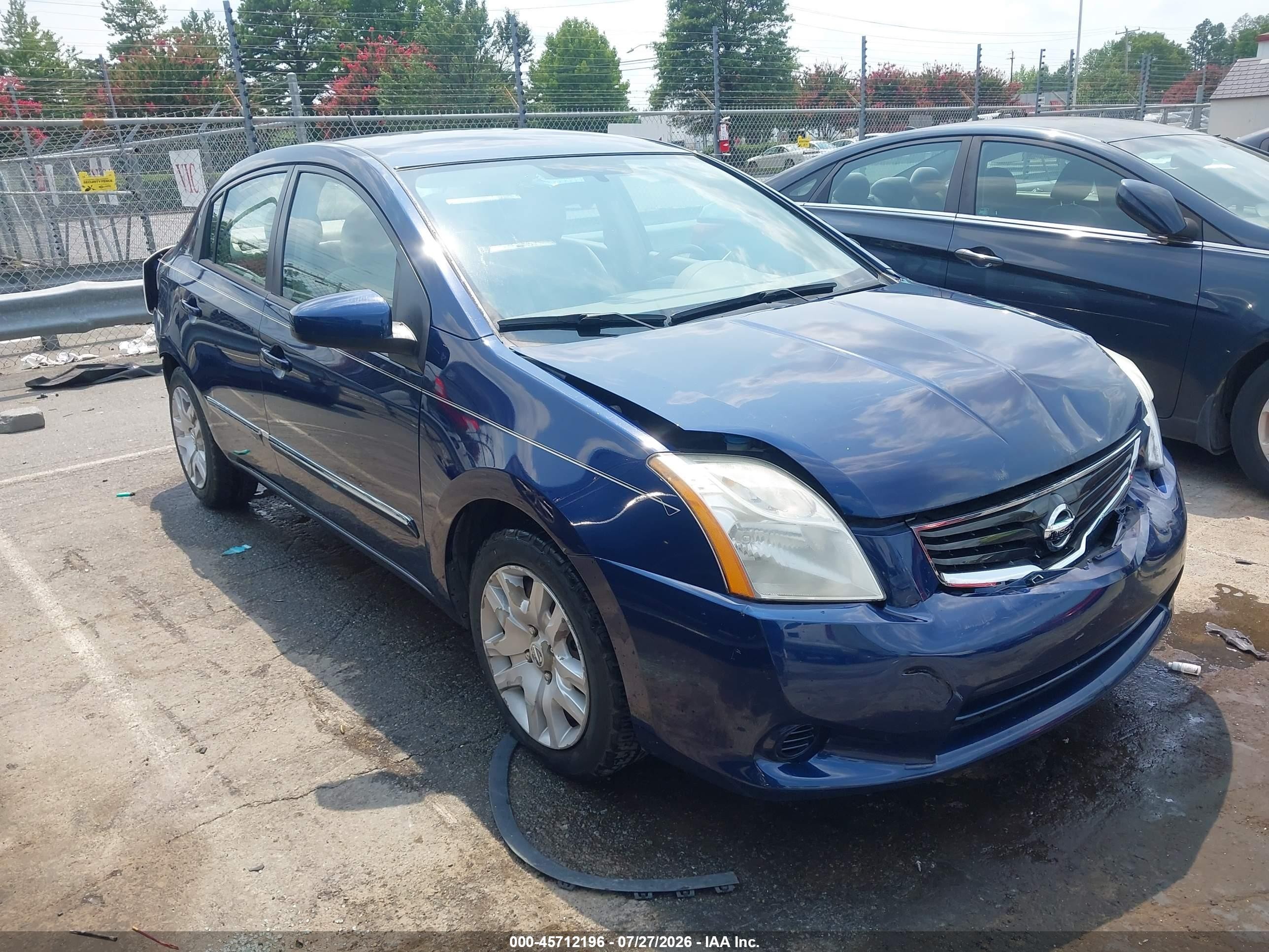 2012 Nissan Sentra 2.0 S Blue vin: 3N1AB6AP8CL616830