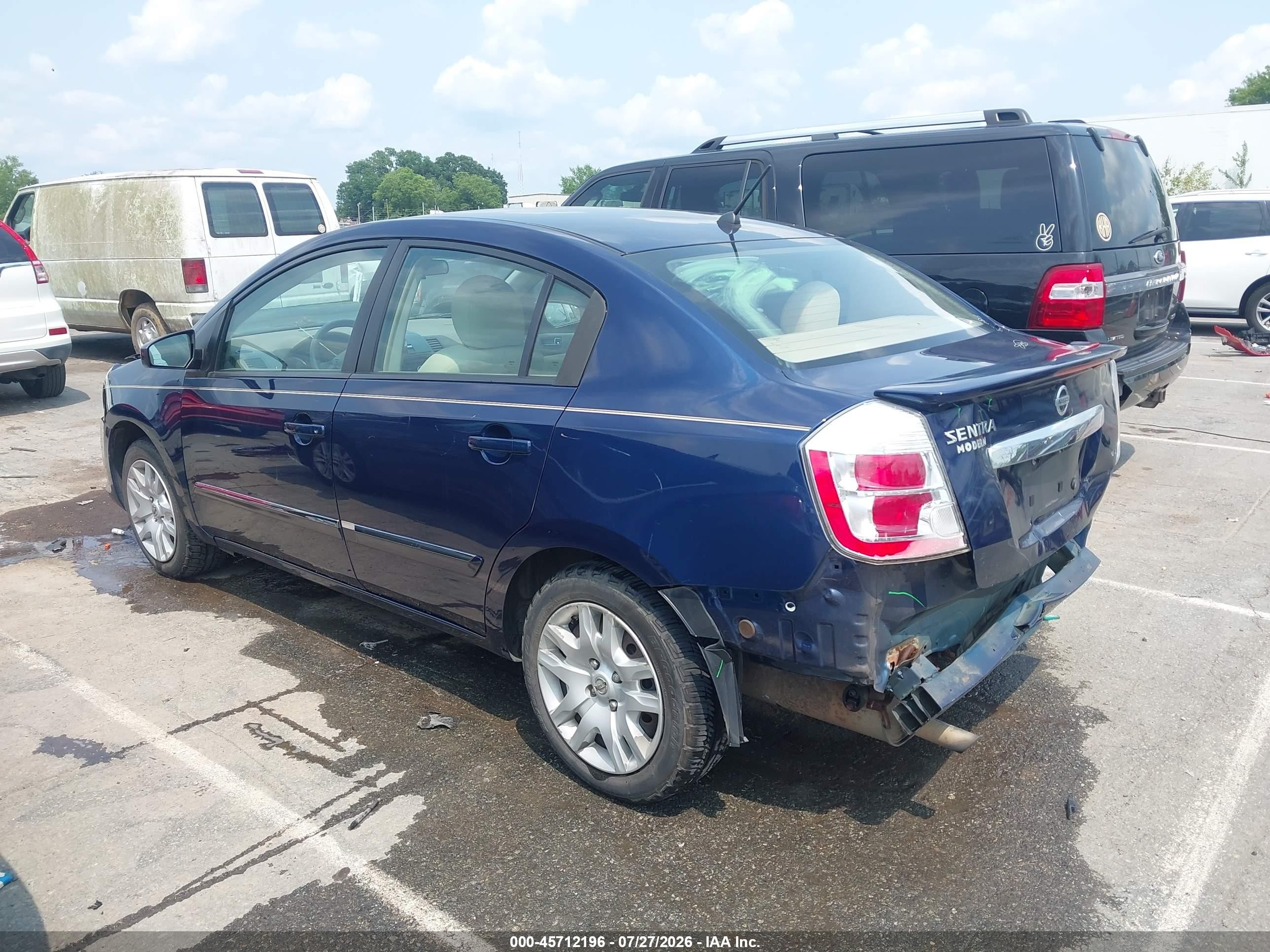 2012 Nissan Sentra 2.0 S Blue vin: 3N1AB6AP8CL616830