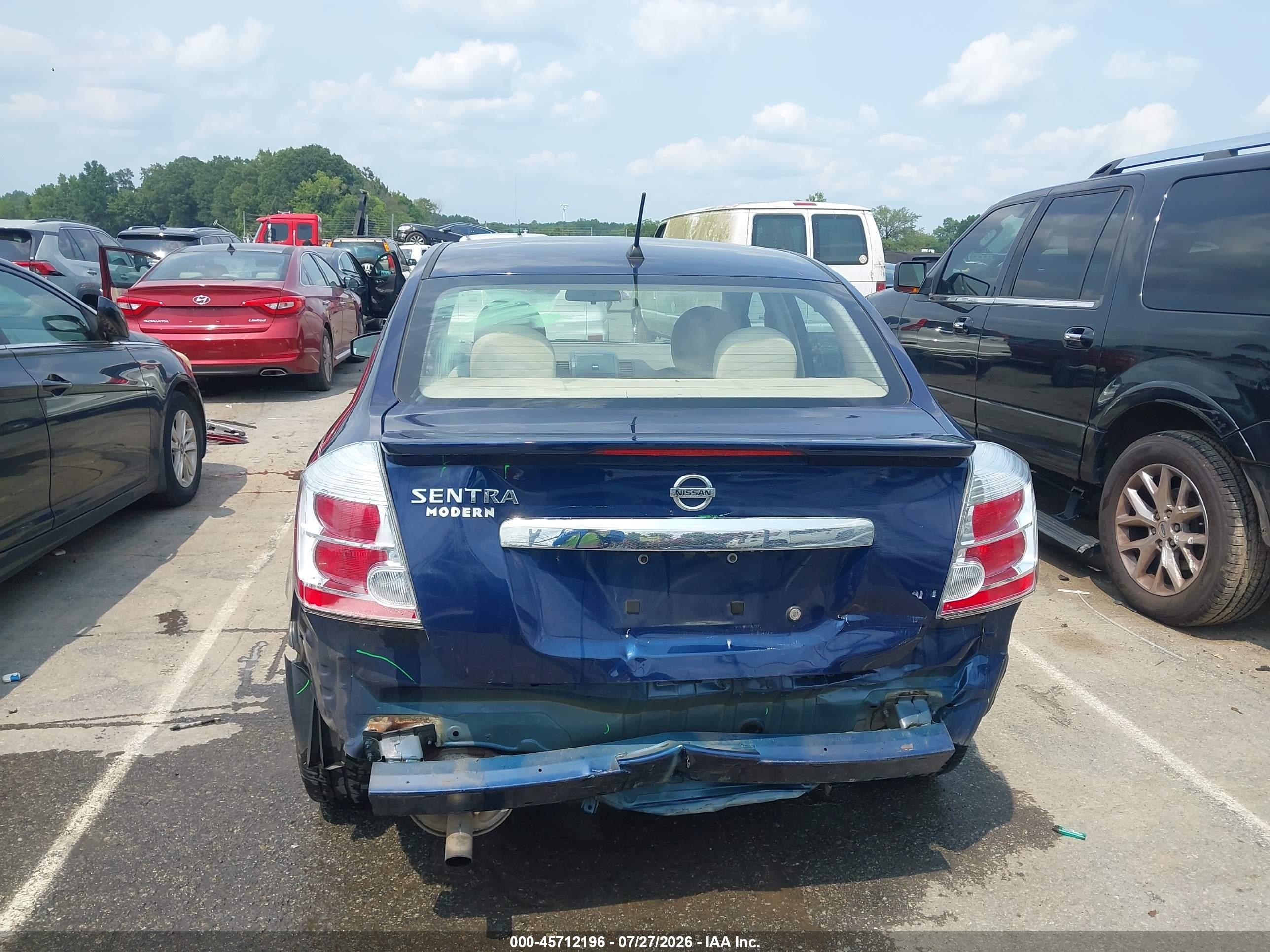 2012 Nissan Sentra 2.0 S Blue vin: 3N1AB6AP8CL616830