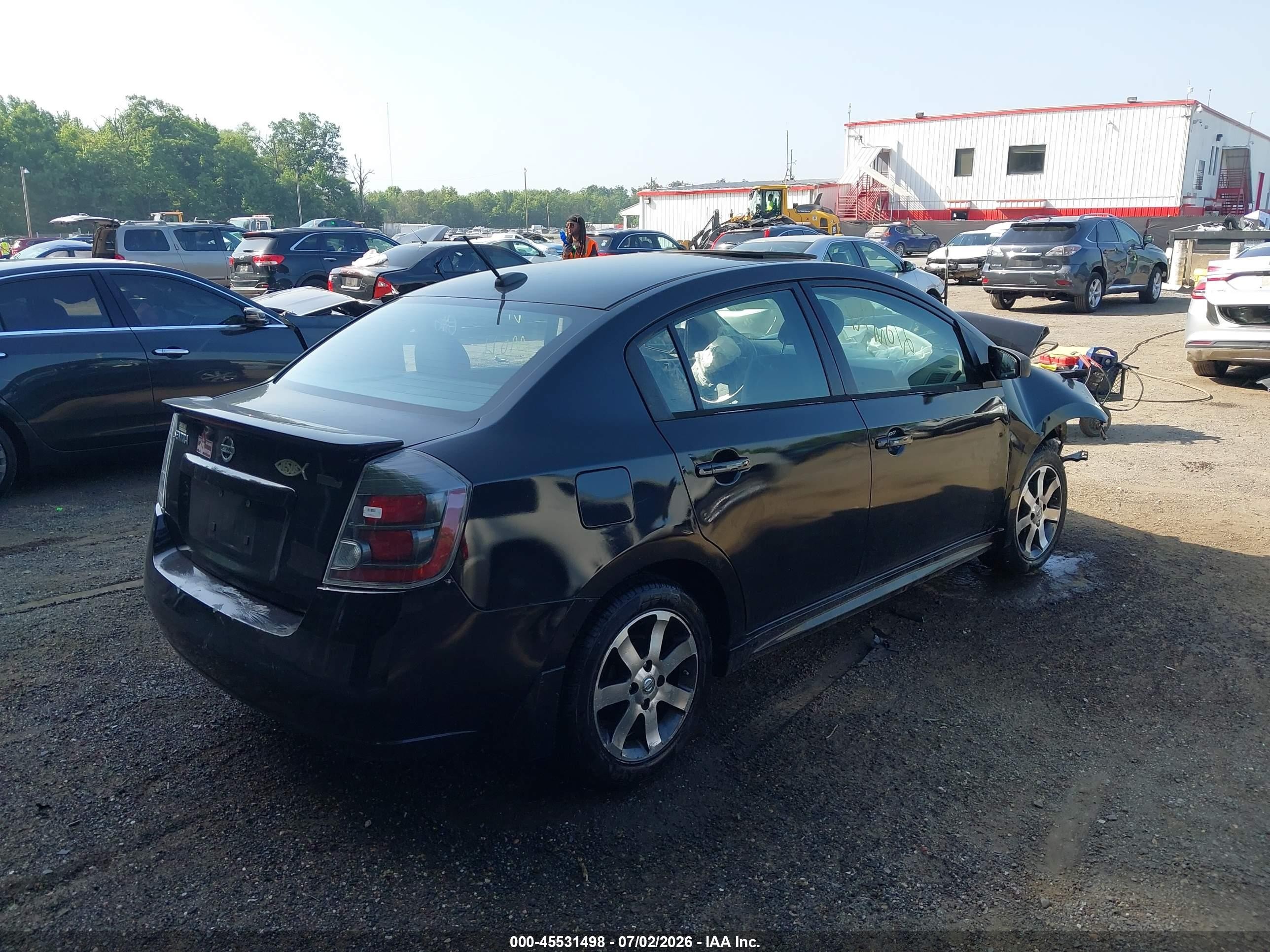 2012 Nissan Sentra 2.0 Sr Black vin: 3N1AB6AP8CL632137