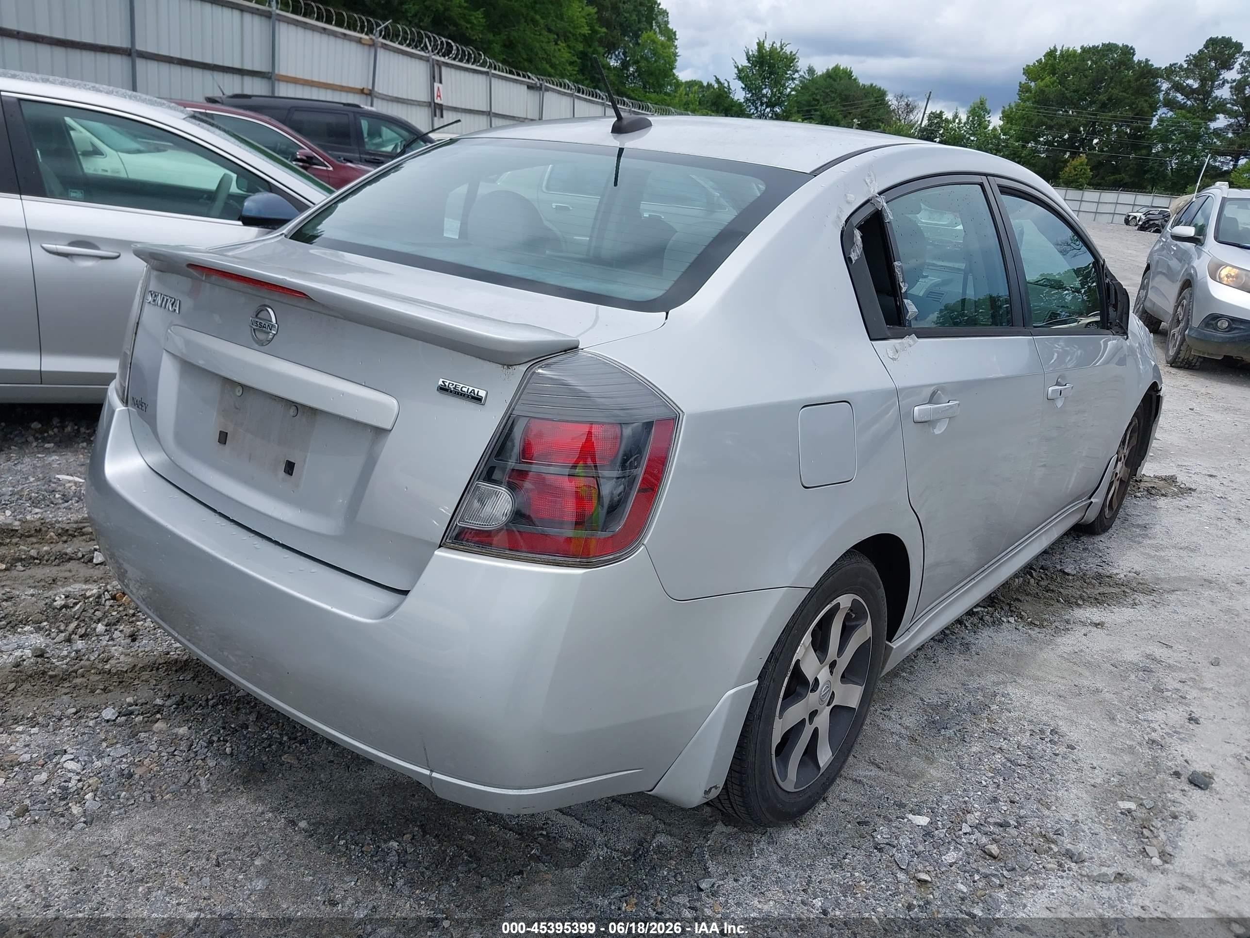 2012 Nissan Sentra 2.0 Sr Silver vin: 3N1AB6AP8CL638553