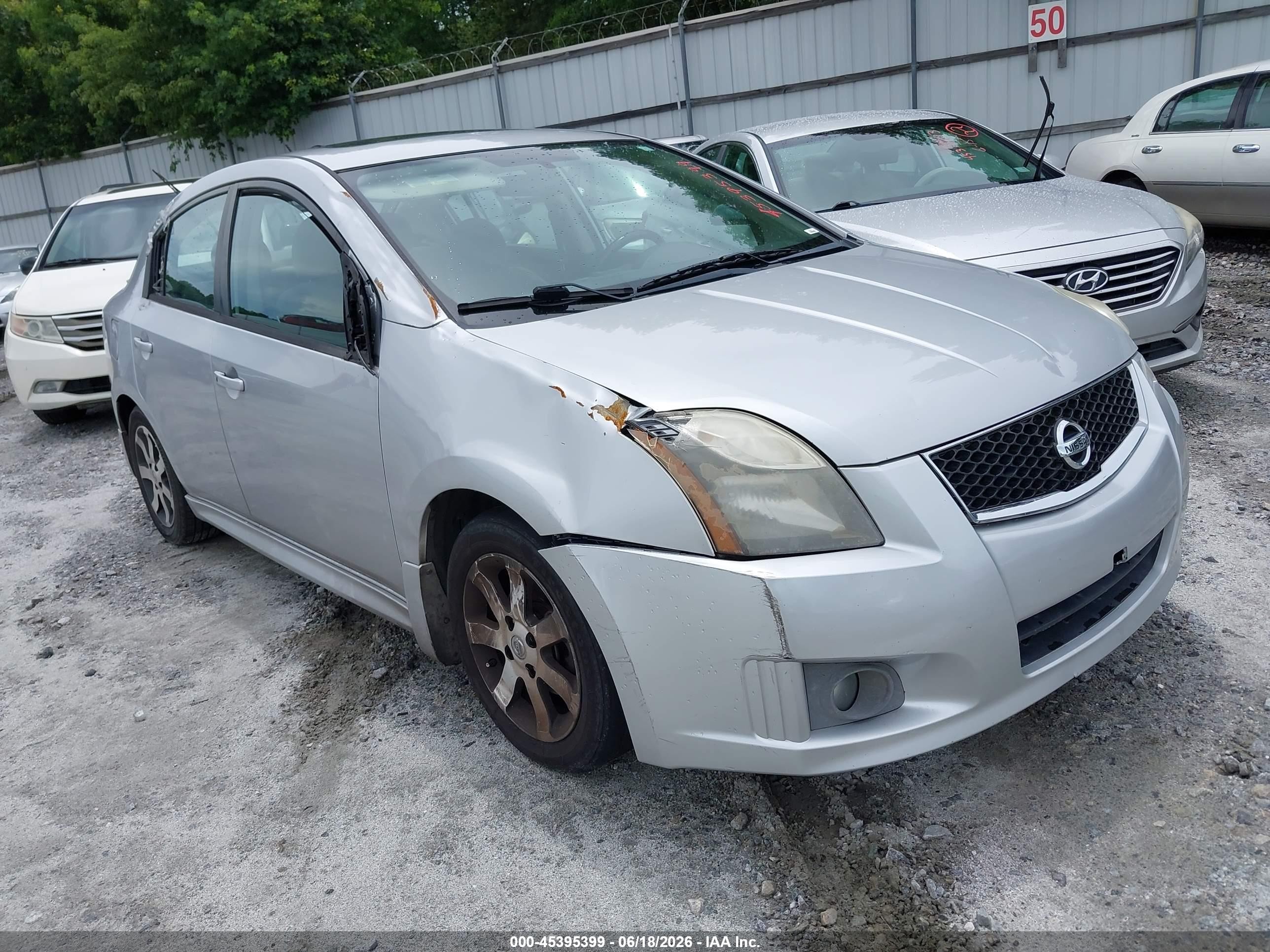 2012 Nissan Sentra 2.0 Sr Silver vin: 3N1AB6AP8CL638553