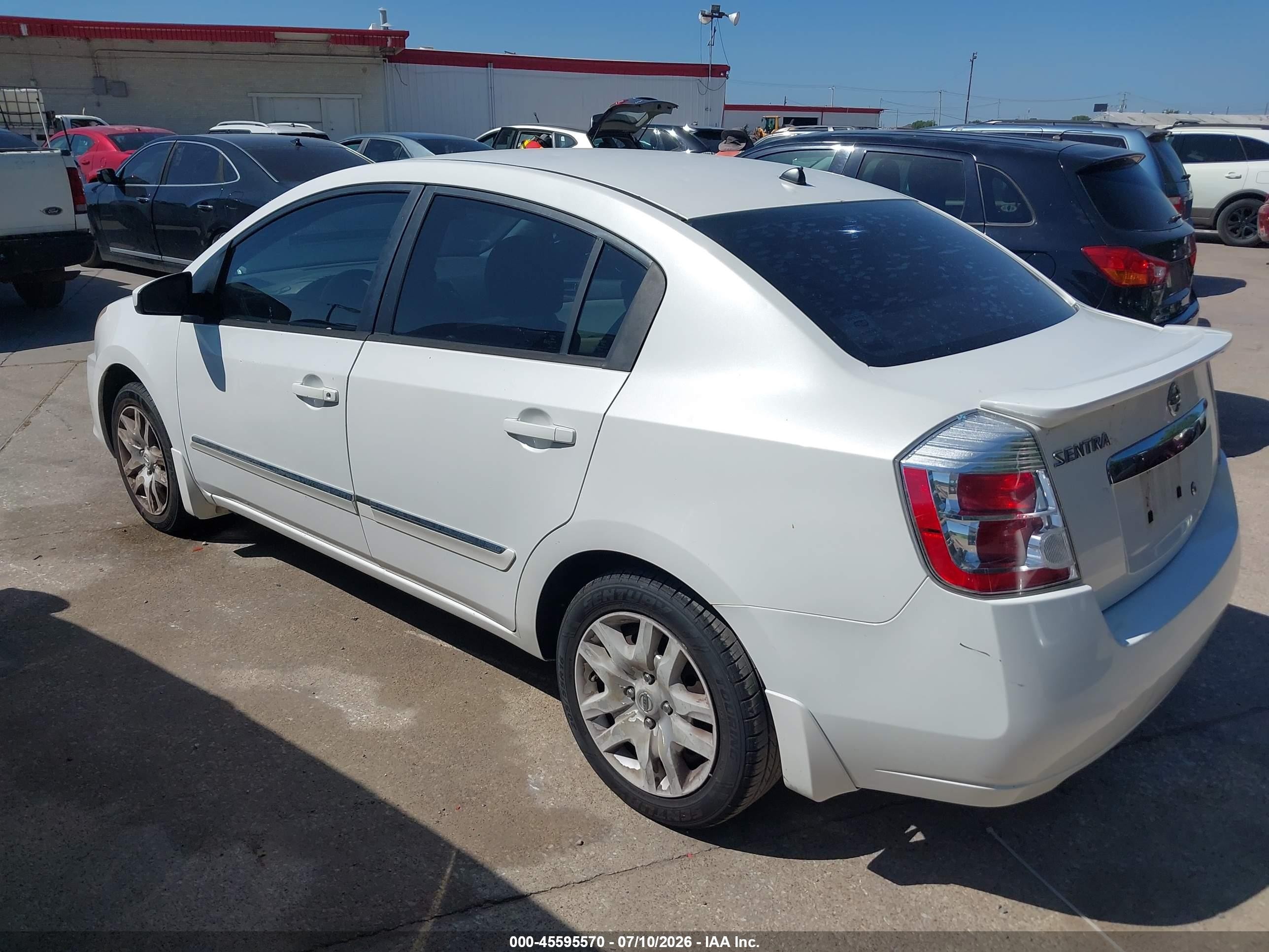 2012 Nissan Sentra 2.0 S White vin: 3N1AB6AP8CL644806