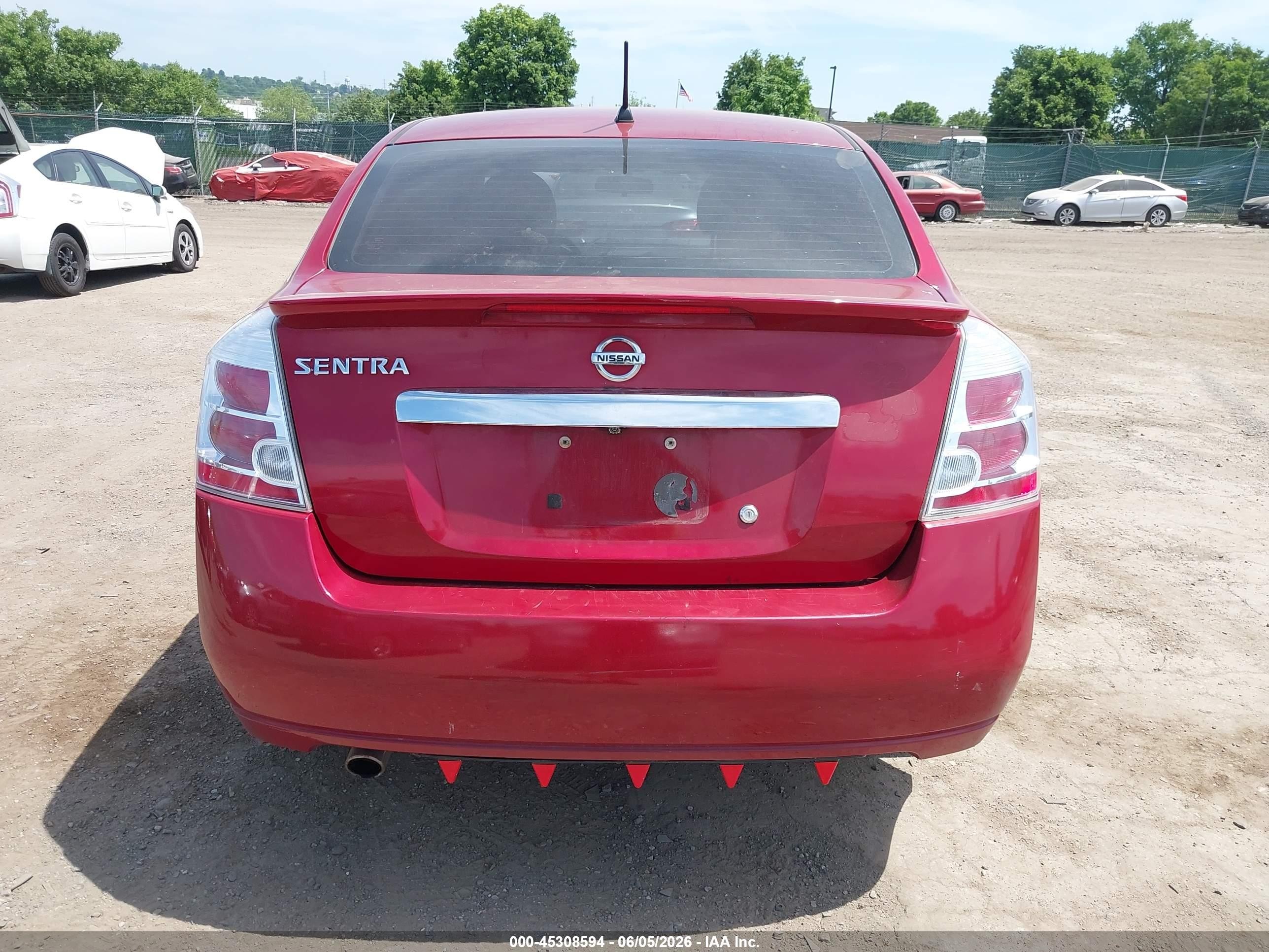 2012 Nissan Sentra 2.0 Красный vin: 3N1AB6AP8CL649763