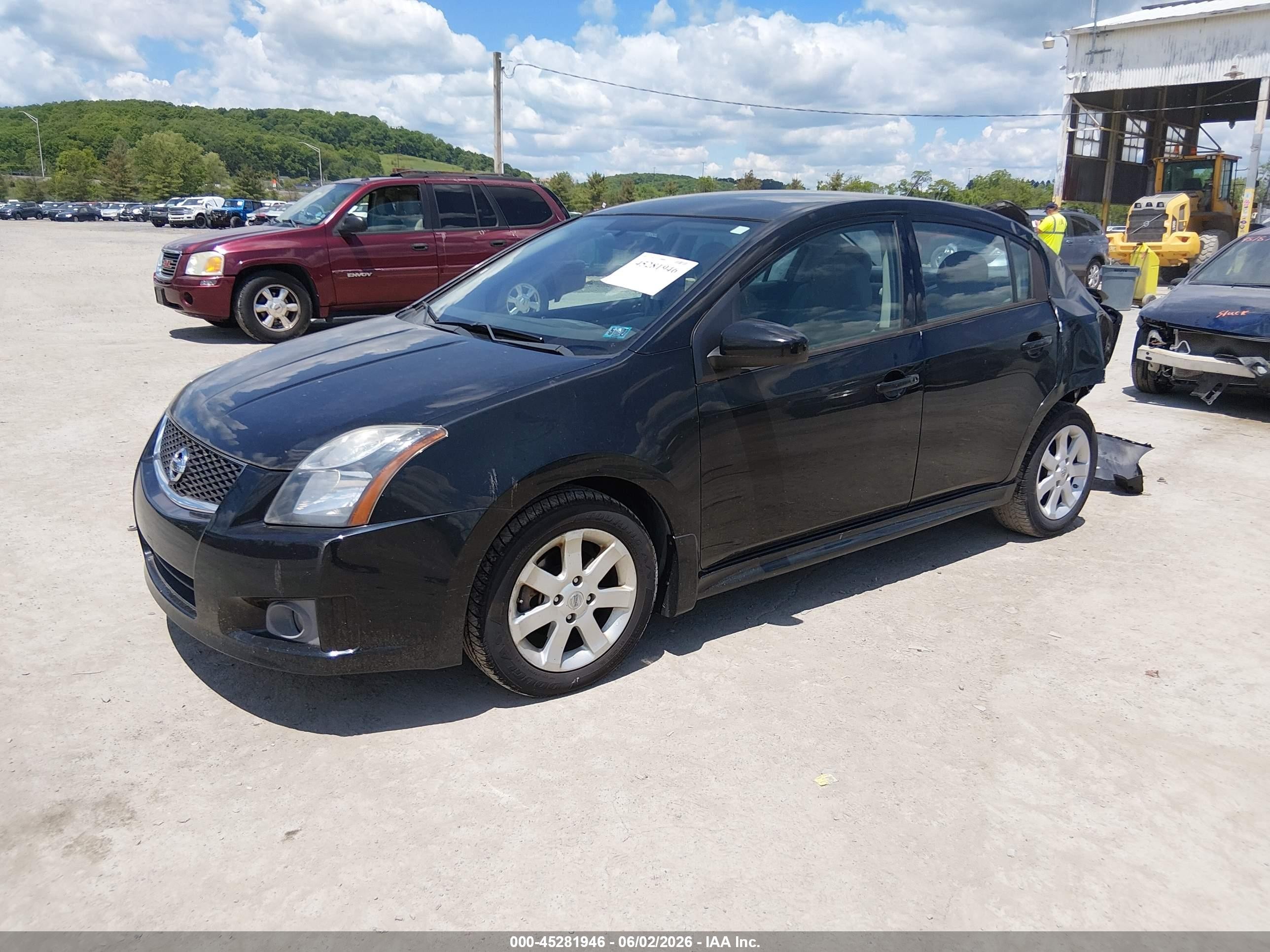 2012 Nissan Sentra 2.0 Sr Black vin: 3N1AB6AP8CL652808
