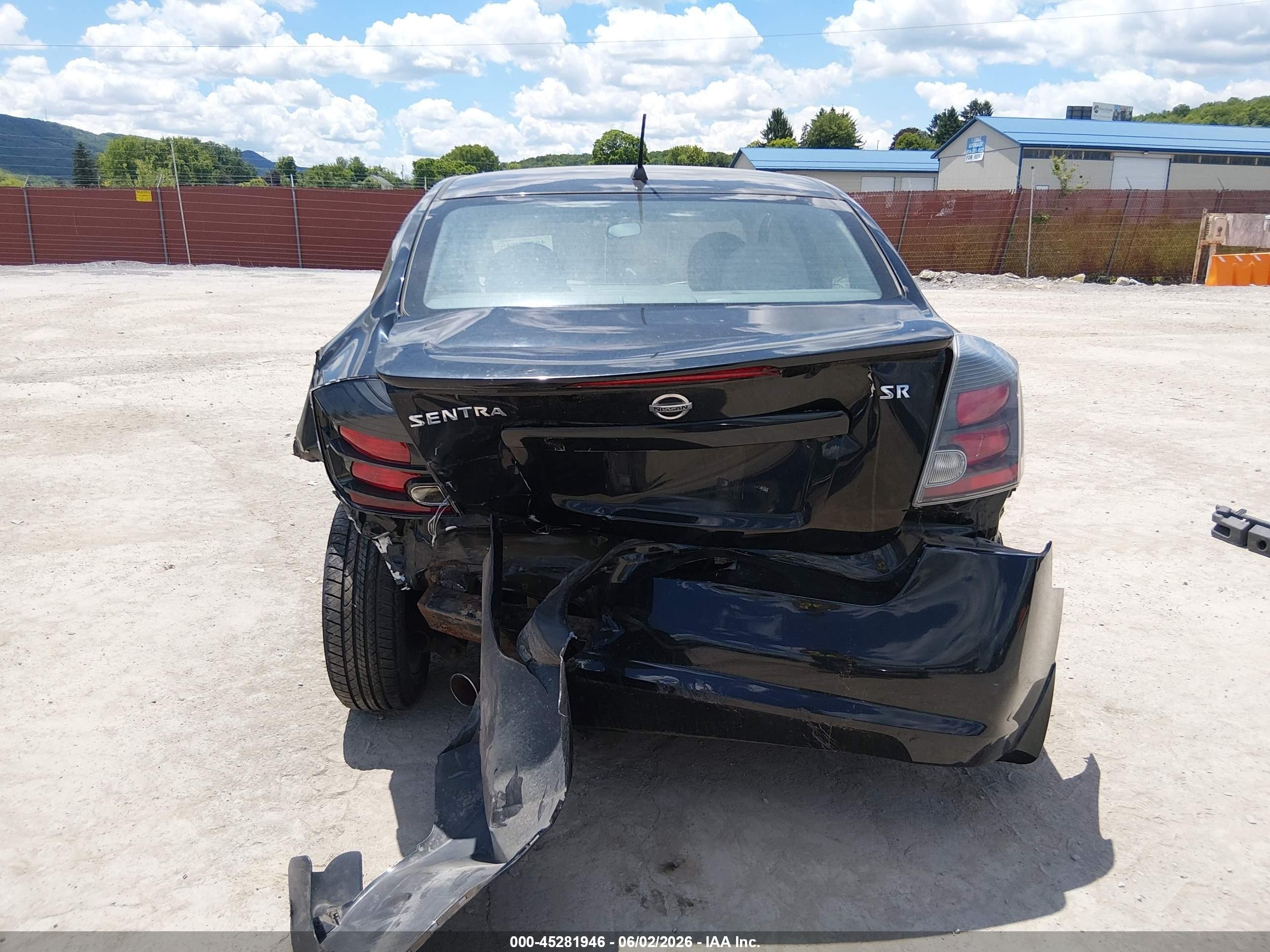 2012 Nissan Sentra 2.0 Sr Black vin: 3N1AB6AP8CL652808