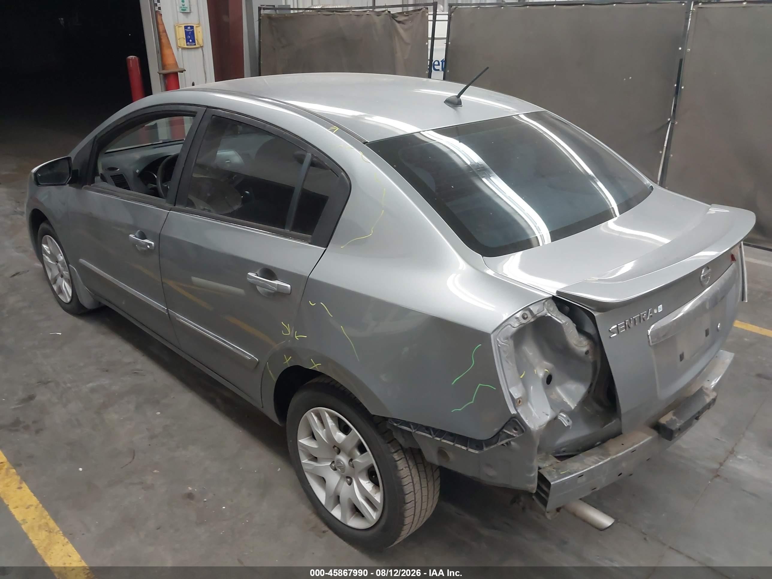 2012 Nissan Sentra 2.0 S Gray vin: 3N1AB6AP8CL672718