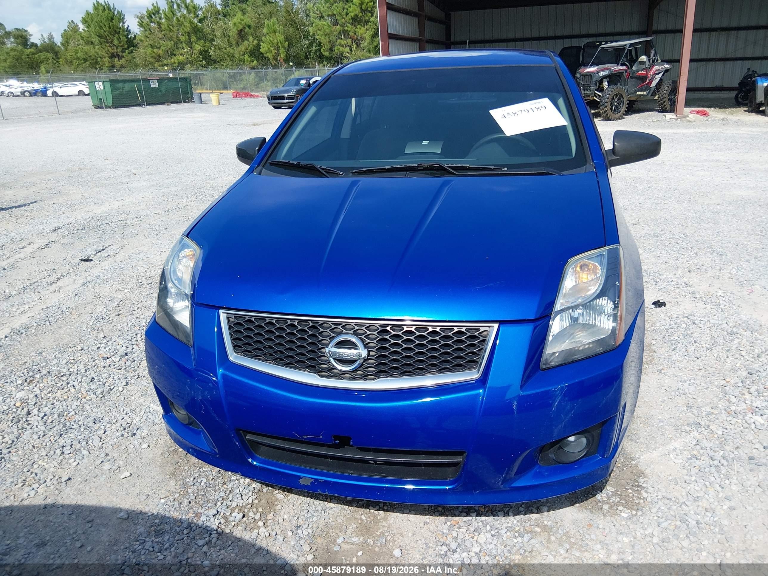 2012 Nissan Sentra 2.0 Sr Blue vin: 3N1AB6AP8CL695402