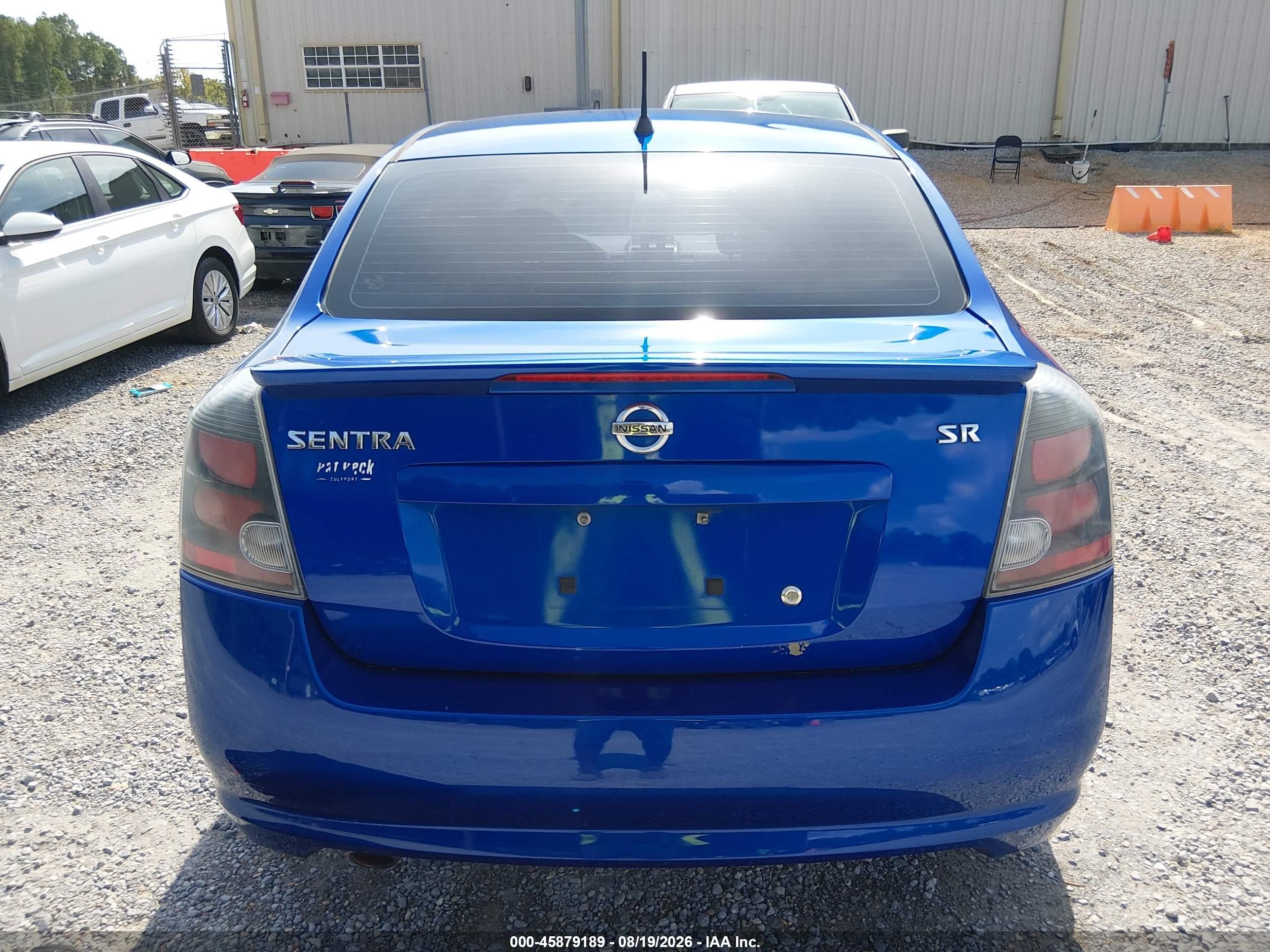 2012 Nissan Sentra 2.0 Sr Blue vin: 3N1AB6AP8CL695402