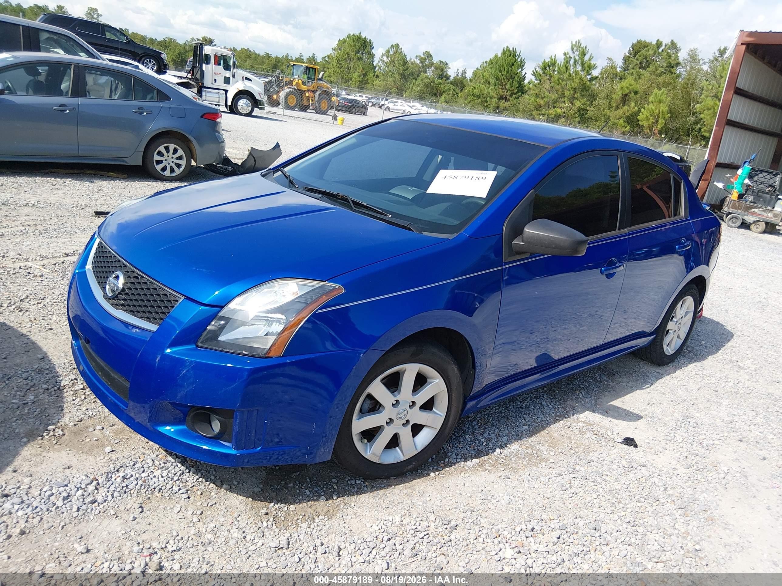 2012 Nissan Sentra 2.0 Sr Blue vin: 3N1AB6AP8CL695402