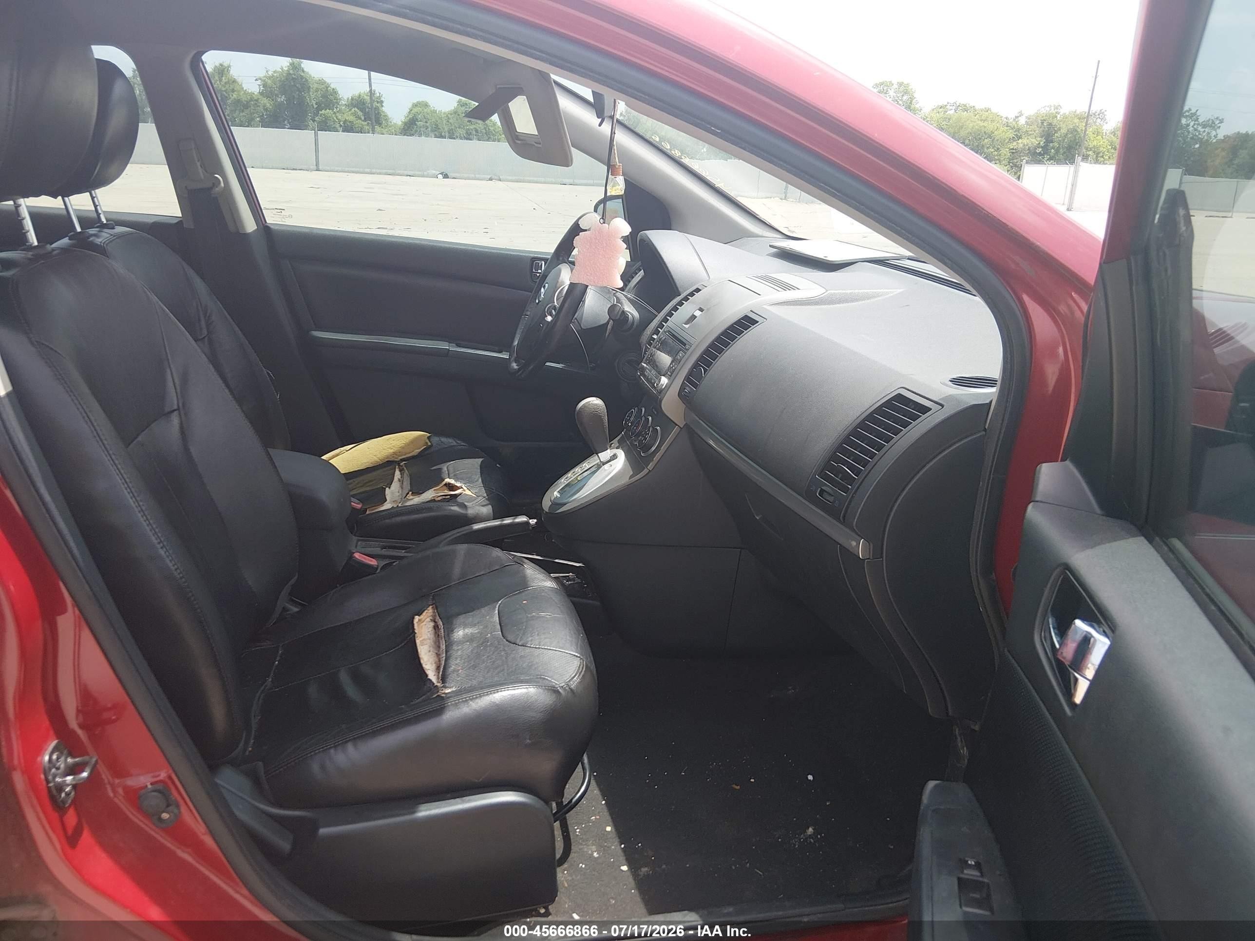 2012 Nissan Sentra 2.0 Sl Red vin: 3N1AB6AP8CL700677