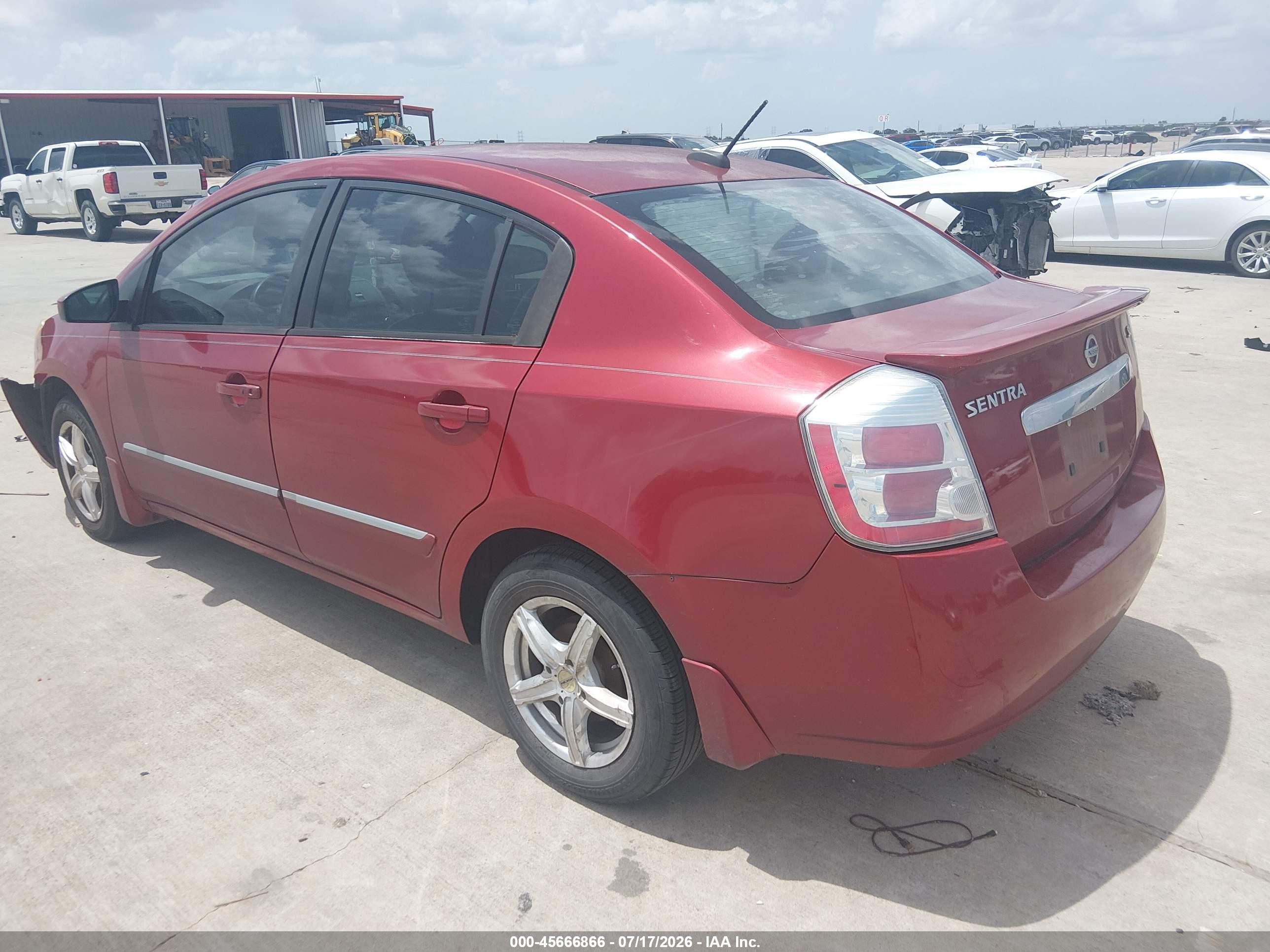 2012 Nissan Sentra 2.0 Sl Red vin: 3N1AB6AP8CL700677
