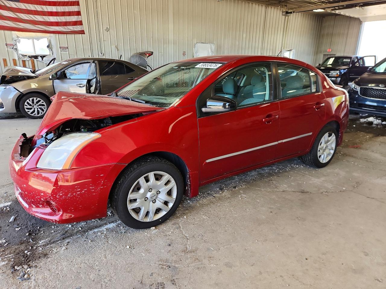 2012 Nissan Sentra Red vin: 3N1AB6AP8CL707385