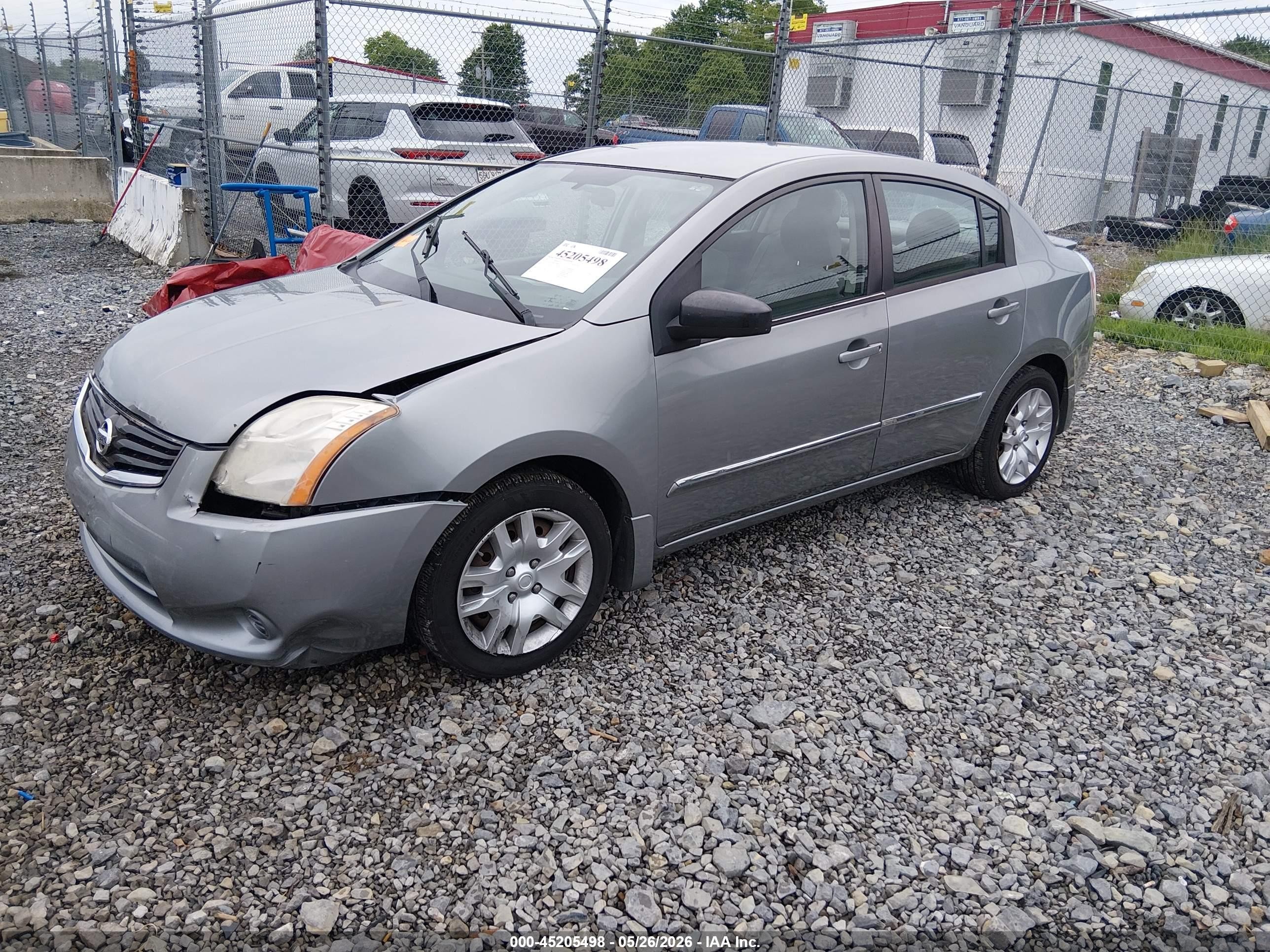 2012 Nissan Sentra 2.0 S Gray vin: 3N1AB6AP8CL708858
